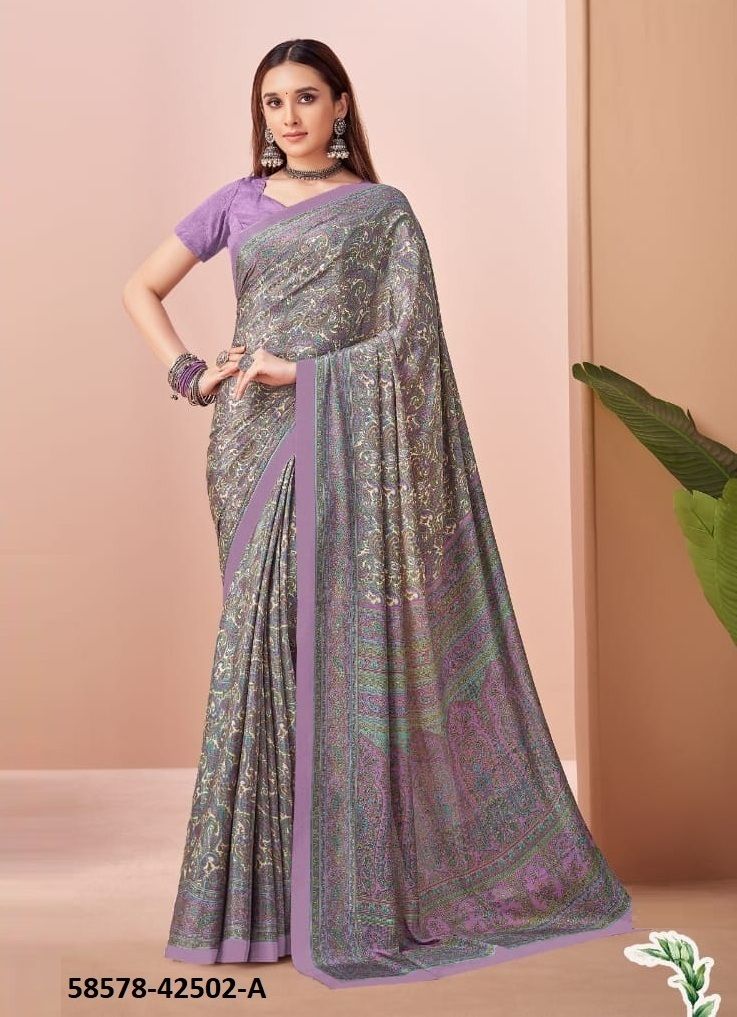 VIVANTA SILK 45 - Catalog # 58578 (Set of 12 Sarees) by Brand RUCHI SAREES