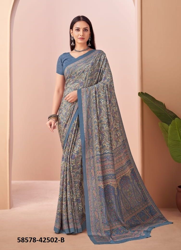 VIVANTA SILK 45 - Catalog # 58578 (Set of 12 Sarees) by Brand RUCHI SAREES