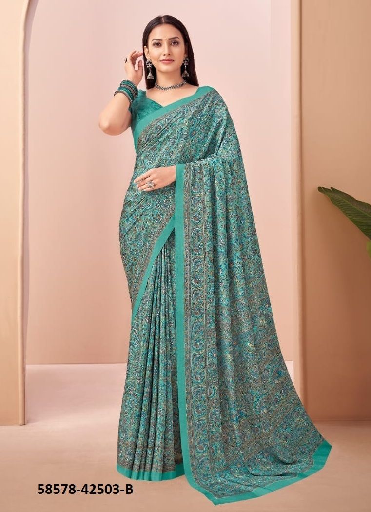 VIVANTA SILK 45 - Catalog # 58578 (Set of 12 Sarees) by Brand RUCHI SAREES