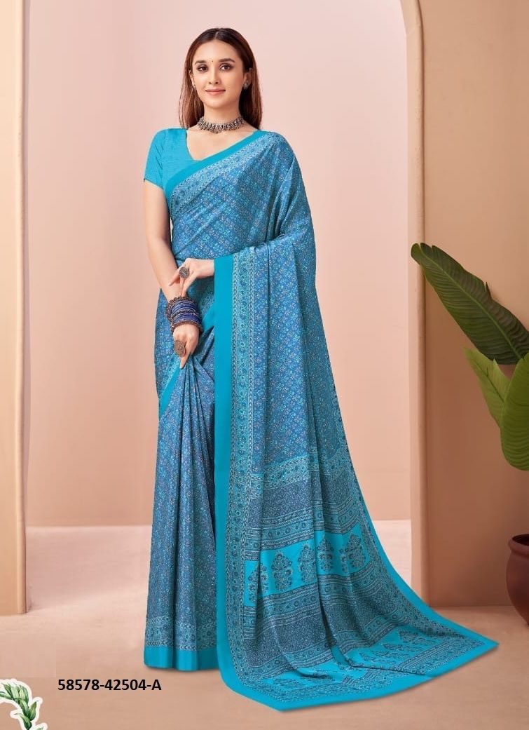 VIVANTA SILK 45 - Catalog # 58578 (Set of 12 Sarees) by Brand RUCHI SAREES