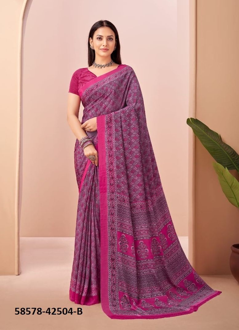 VIVANTA SILK 45 - Catalog # 58578 (Set of 12 Sarees) by Brand RUCHI SAREES