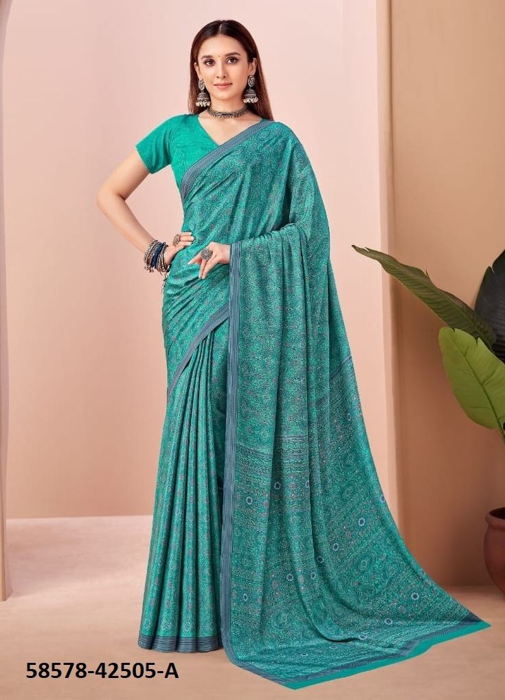 VIVANTA SILK 45 - Catalog # 58578 (Set of 12 Sarees) by Brand RUCHI SAREES