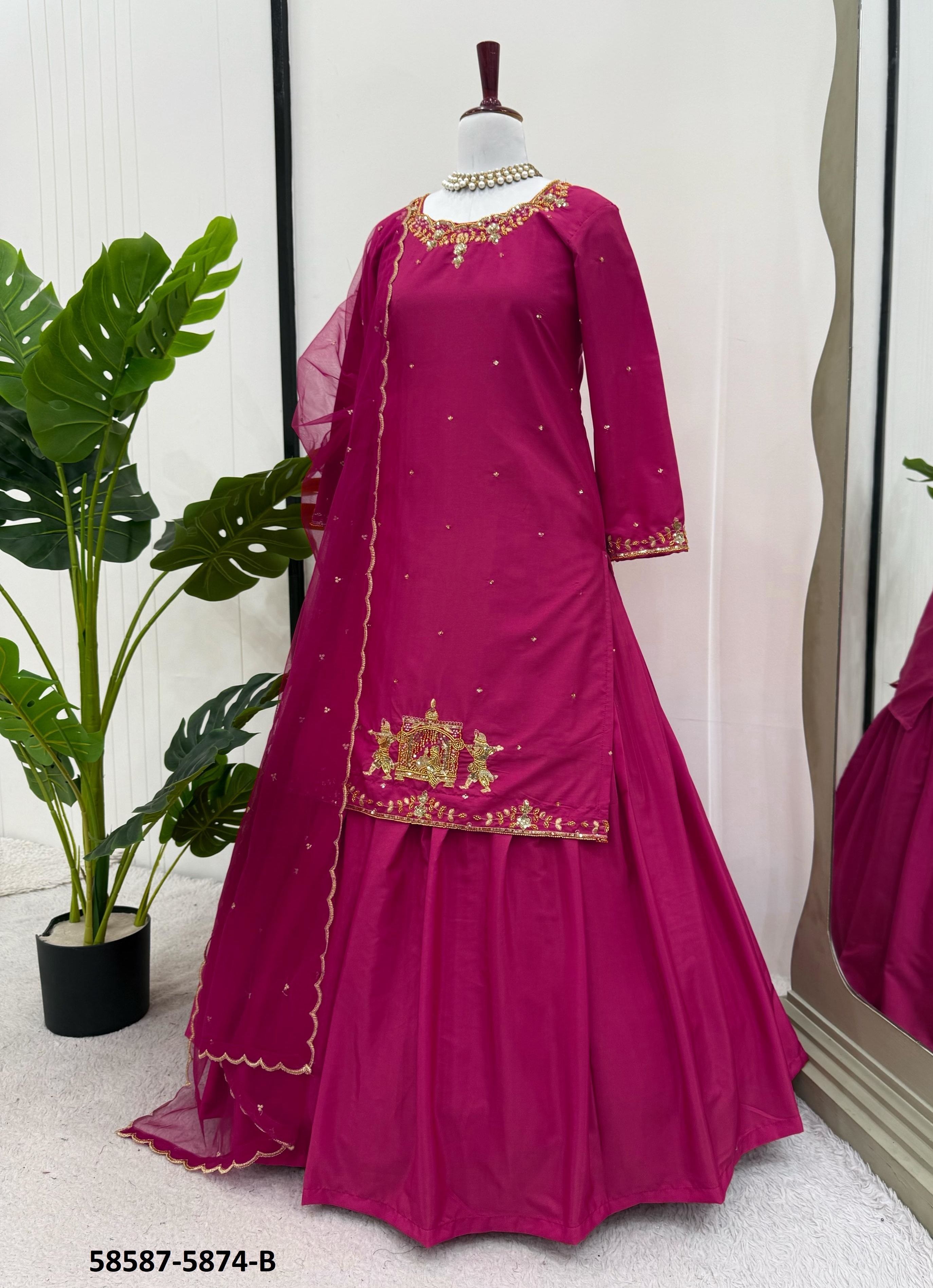SERIES 5874 - Catalog # 58587 (Set of 2 Readymade Salwar Suits) by Brand DESI MUSE