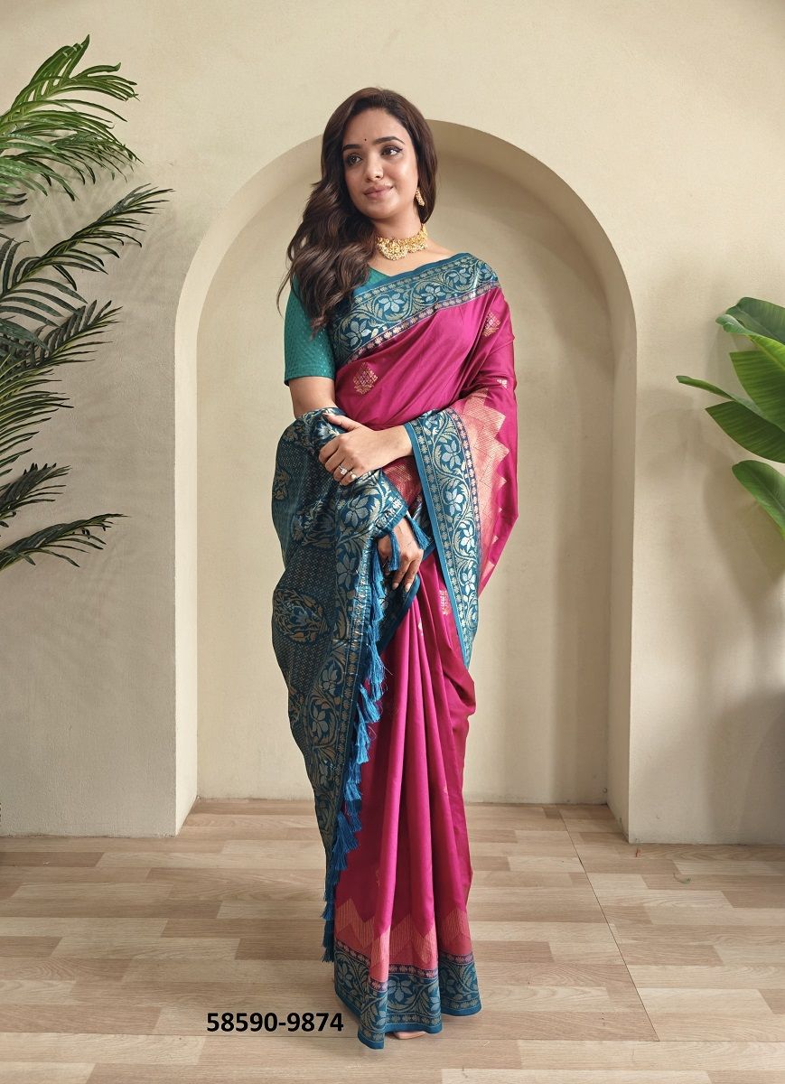 VIDHI - Catalog # 58590 (Set of 15 Sarees) by Brand DESI MUSE