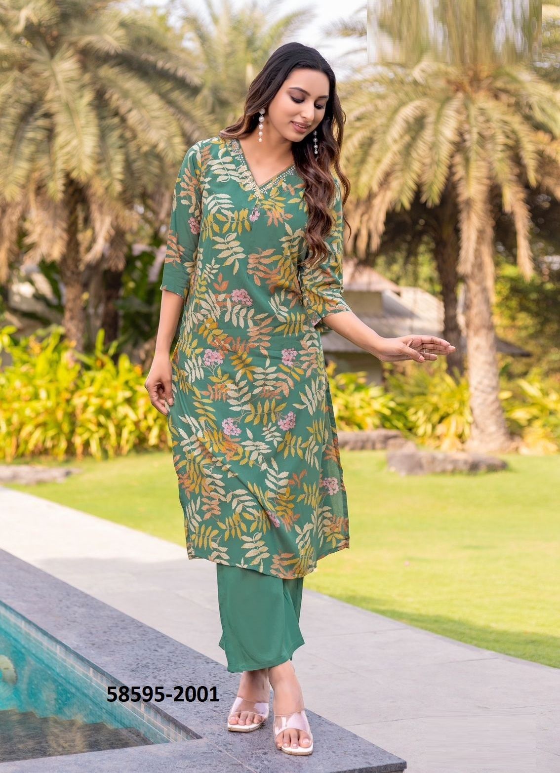 PREETKALA - Catalog # 58595 (Set of 6 Tops With Bottoms) by Brand KADLEE FASHION PREETKALA - Catalog # 58595 (Set of 6 Tops With Bottoms) by Brand KADLEE FASHION