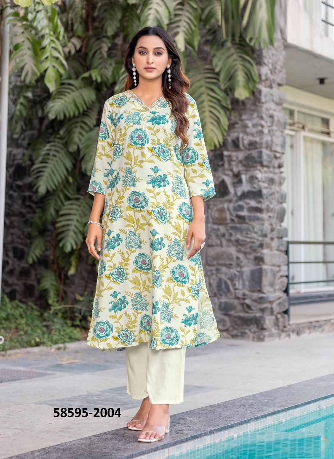 PREETKALA - Catalog # 58595 (Set of 6 Tops With Bottoms) by Brand KADLEE FASHION PREETKALA - Catalog # 58595 (Set of 6 Tops With Bottoms) by Brand KADLEE FASHION