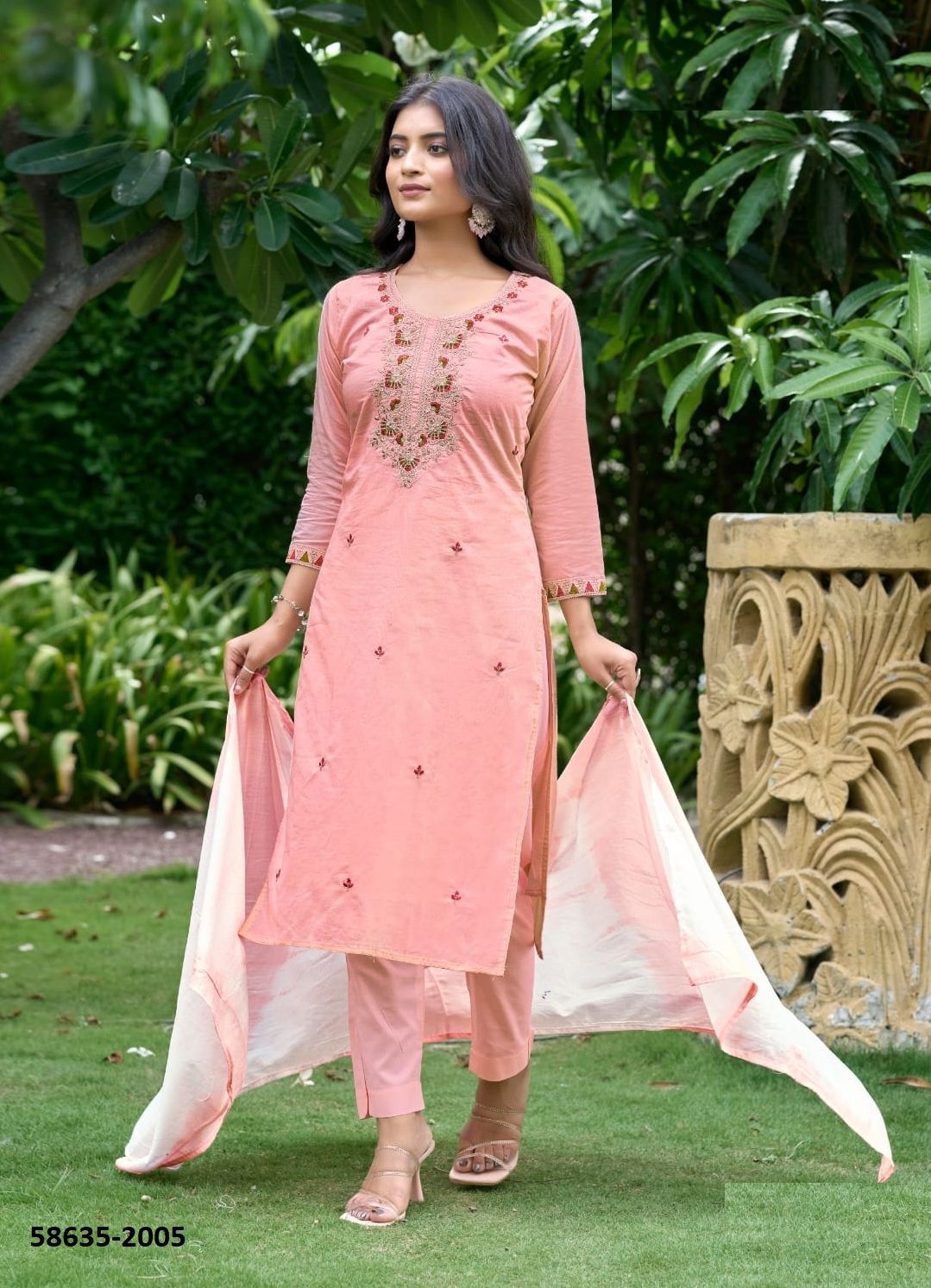 MANTRA 2 - Catalog # 58635 (Set of 6 Readymade Salwar Suits) by Brand OSSM