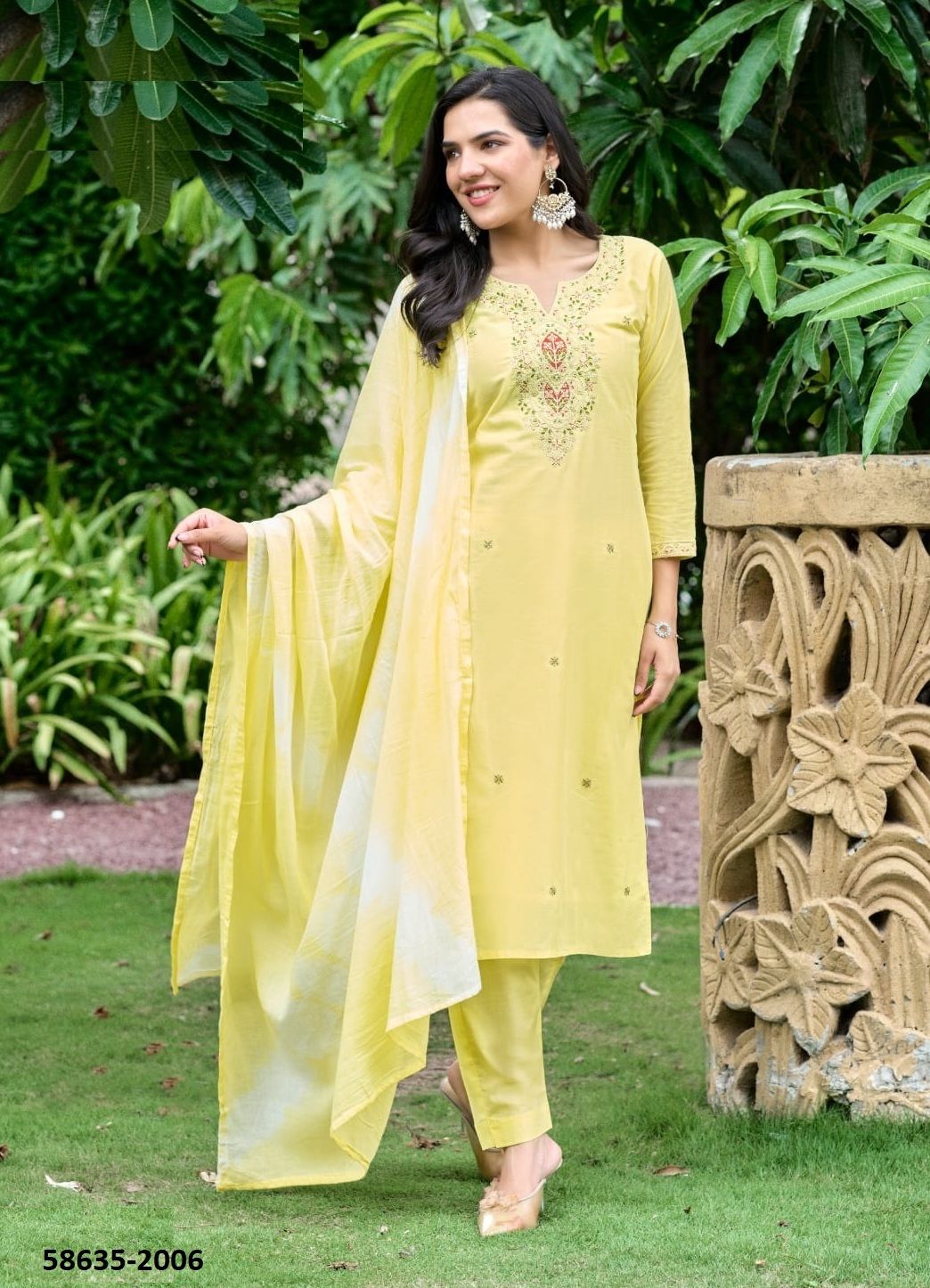 MANTRA 2 - Catalog # 58635 (Set of 6 Readymade Salwar Suits) by Brand OSSM