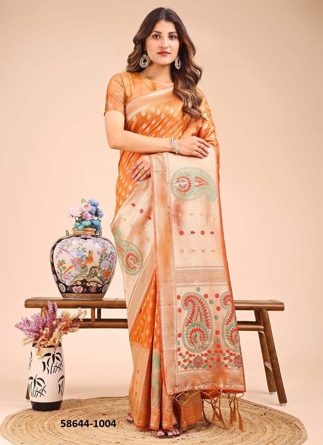 RAAGVI - Catalog # 58644 (Set of 6 Sarees) by Brand DESI MUSE
