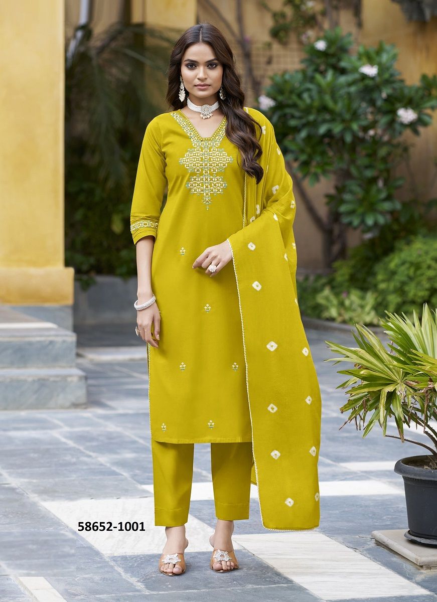 HIYA - Catalog # 58652 (Set of 4 Readymade Salwar Suits) by Brand KARISSA HIYA - Catalog # 58652 (Set of 4 Readymade Salwar Suits) by Brand KARISSA