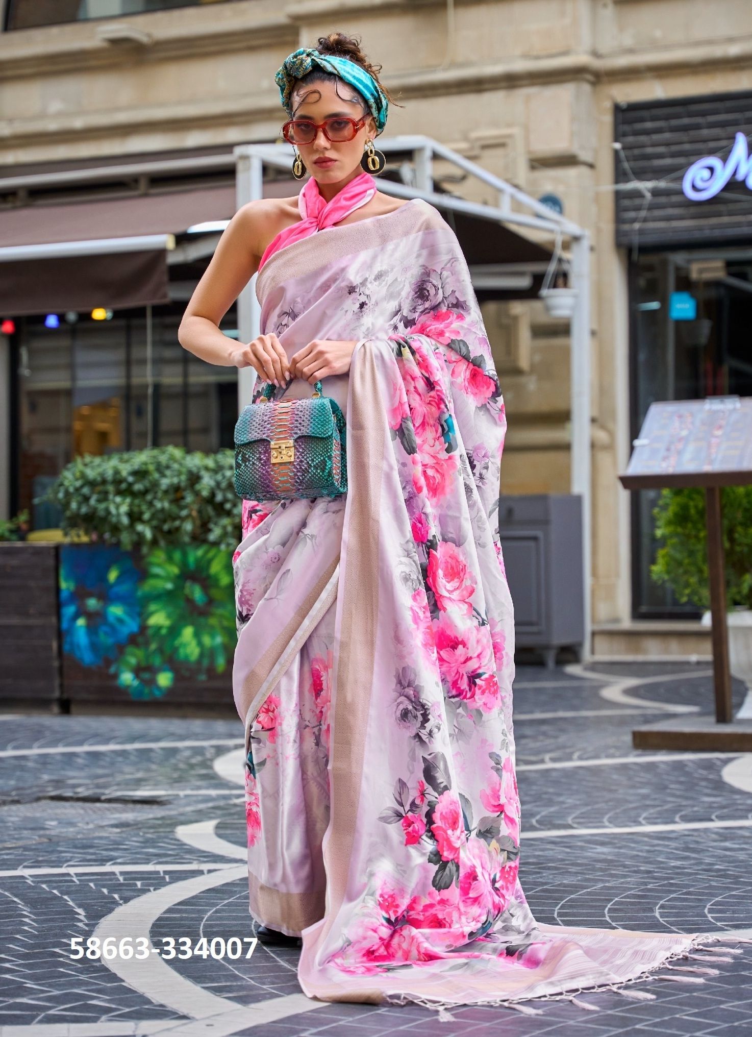 KOPPER SILK - Catalog # 58663 (Set of 8 Sarees) by Brand RAJTEX FABRICS