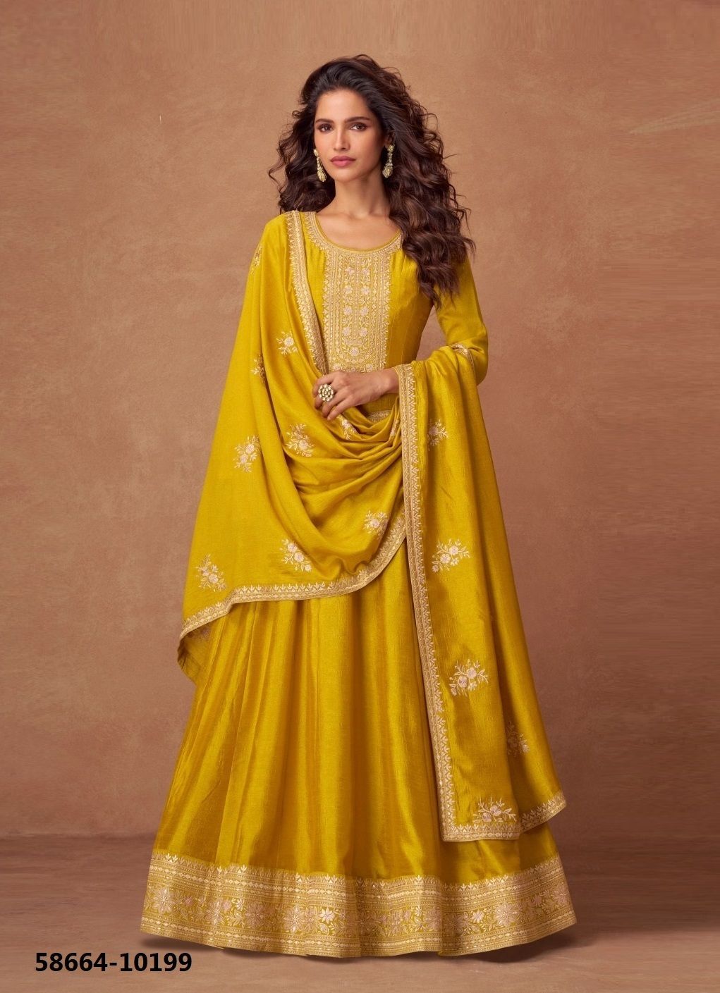 RASHMIKA - Catalog # 58664 (Set of 5 Readymade Gowns) by Brand AASHIRWAD RASHMIKA - Catalog # 58664 (Set of 5 Readymade Gowns) by Brand AASHIRWAD