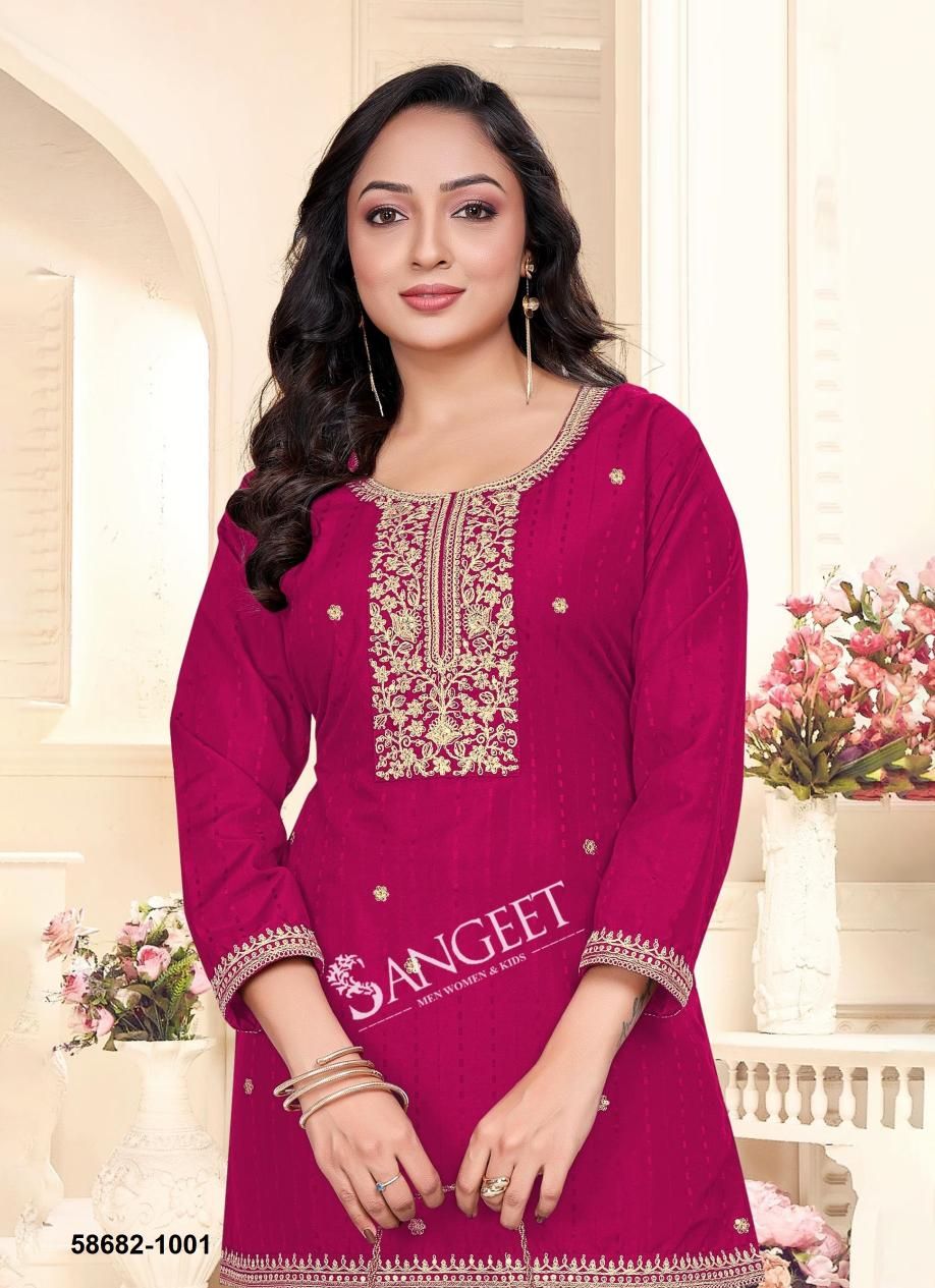 RAMNA - Catalog # 58682 (Set of 8 Readymade Women's Kurtis / Tops) by Brand SANGEET RAMNA - Catalog # 58682 (Set of 8 Readymade Women's Kurtis / Tops) by Brand SANGEET