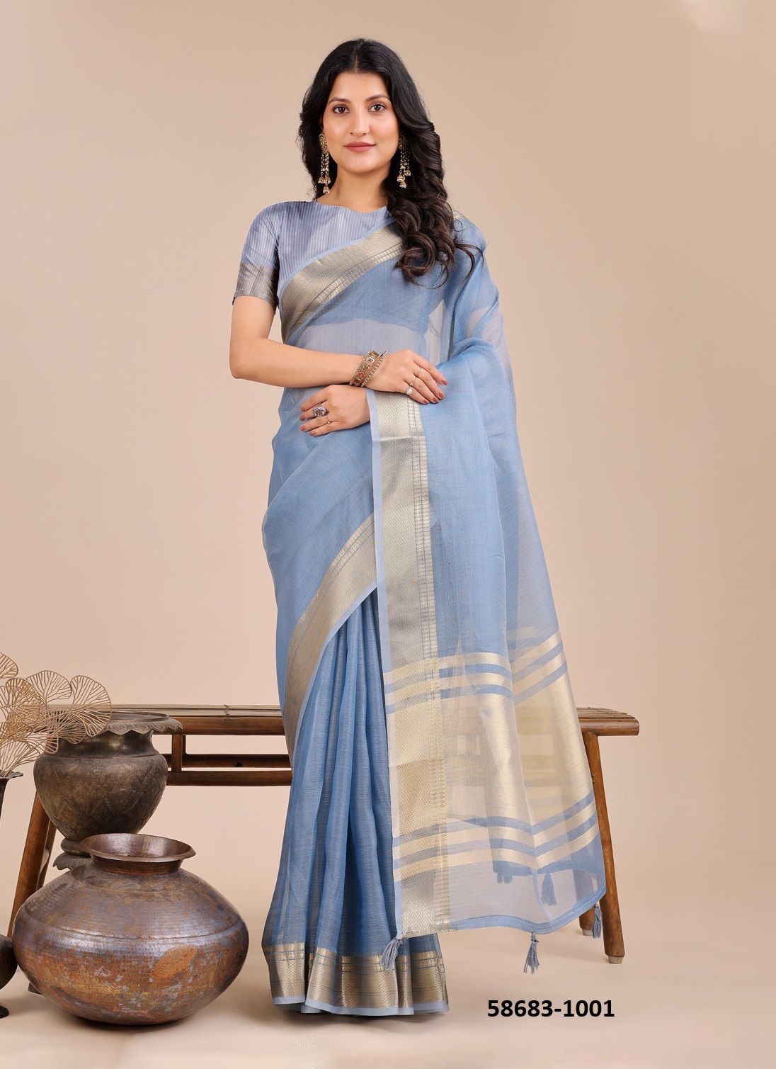 SEOUL - Catalog # 58683 (Set of 4 Sarees) by Brand DESI MUSE SEOUL - Catalog # 58683 (Set of 4 Sarees) by Brand DESI MUSE