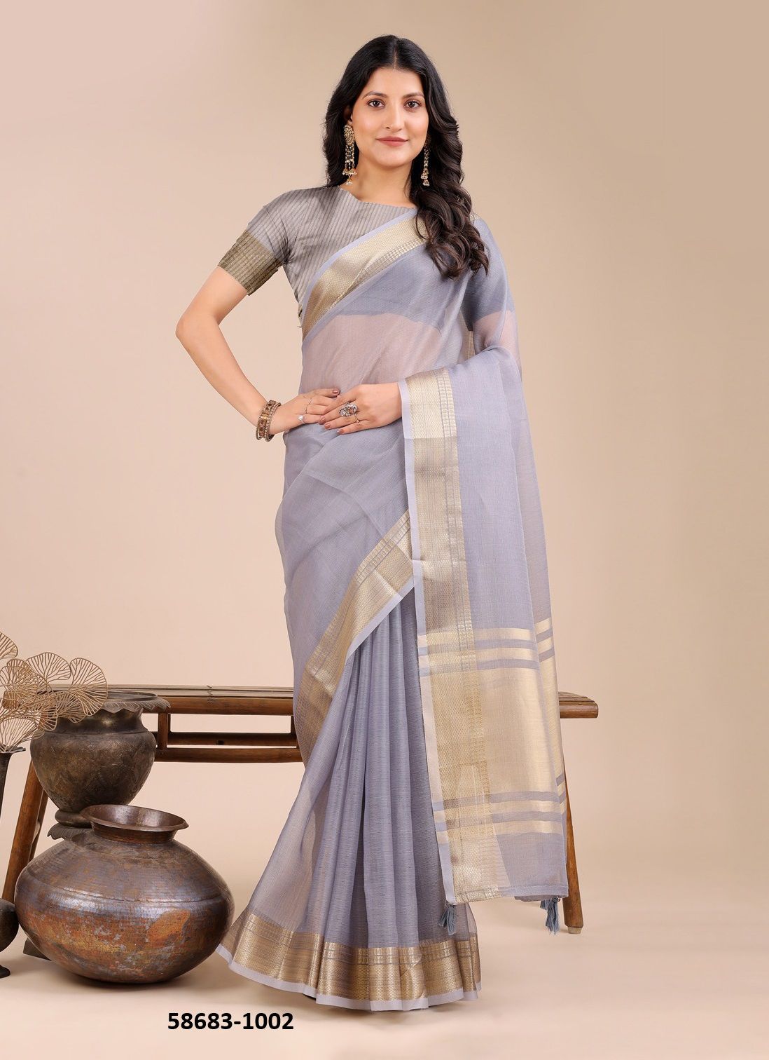 SEOUL - Catalog # 58683 (Set of 4 Sarees) by Brand DESI MUSE SEOUL - Catalog # 58683 (Set of 4 Sarees) by Brand DESI MUSE