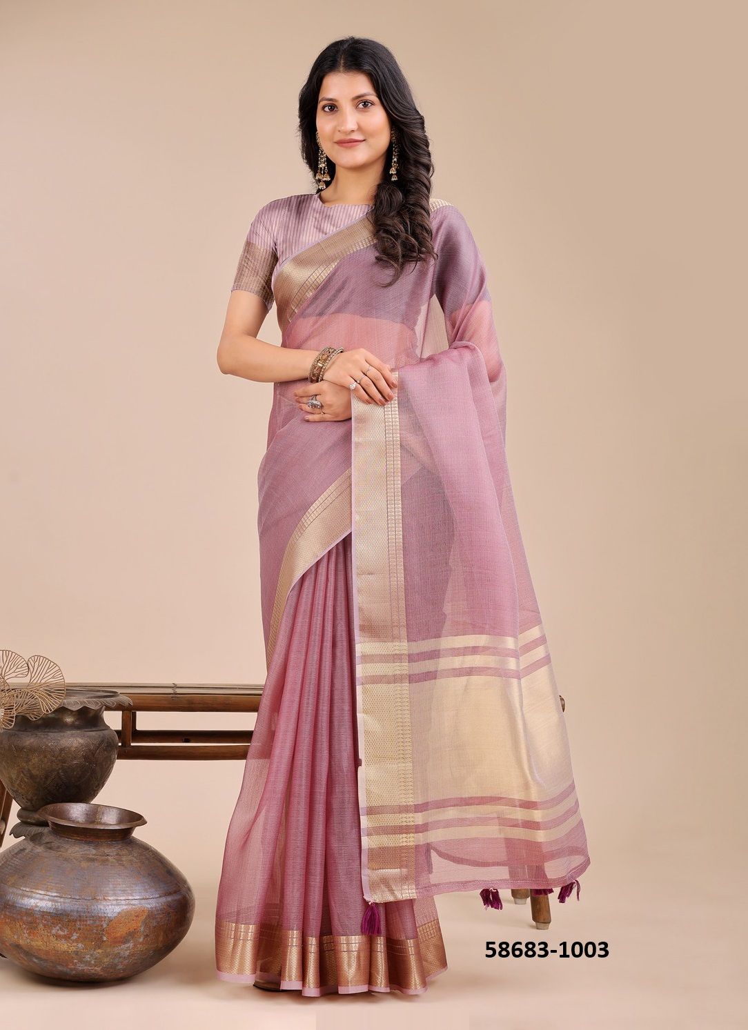 SEOUL - Catalog # 58683 (Set of 4 Sarees) by Brand DESI MUSE SEOUL - Catalog # 58683 (Set of 4 Sarees) by Brand DESI MUSE