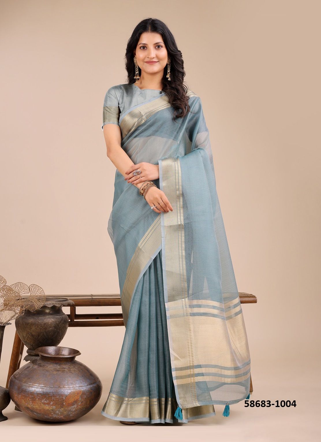 SEOUL - Catalog # 58683 (Set of 4 Sarees) by Brand DESI MUSE SEOUL - Catalog # 58683 (Set of 4 Sarees) by Brand DESI MUSE