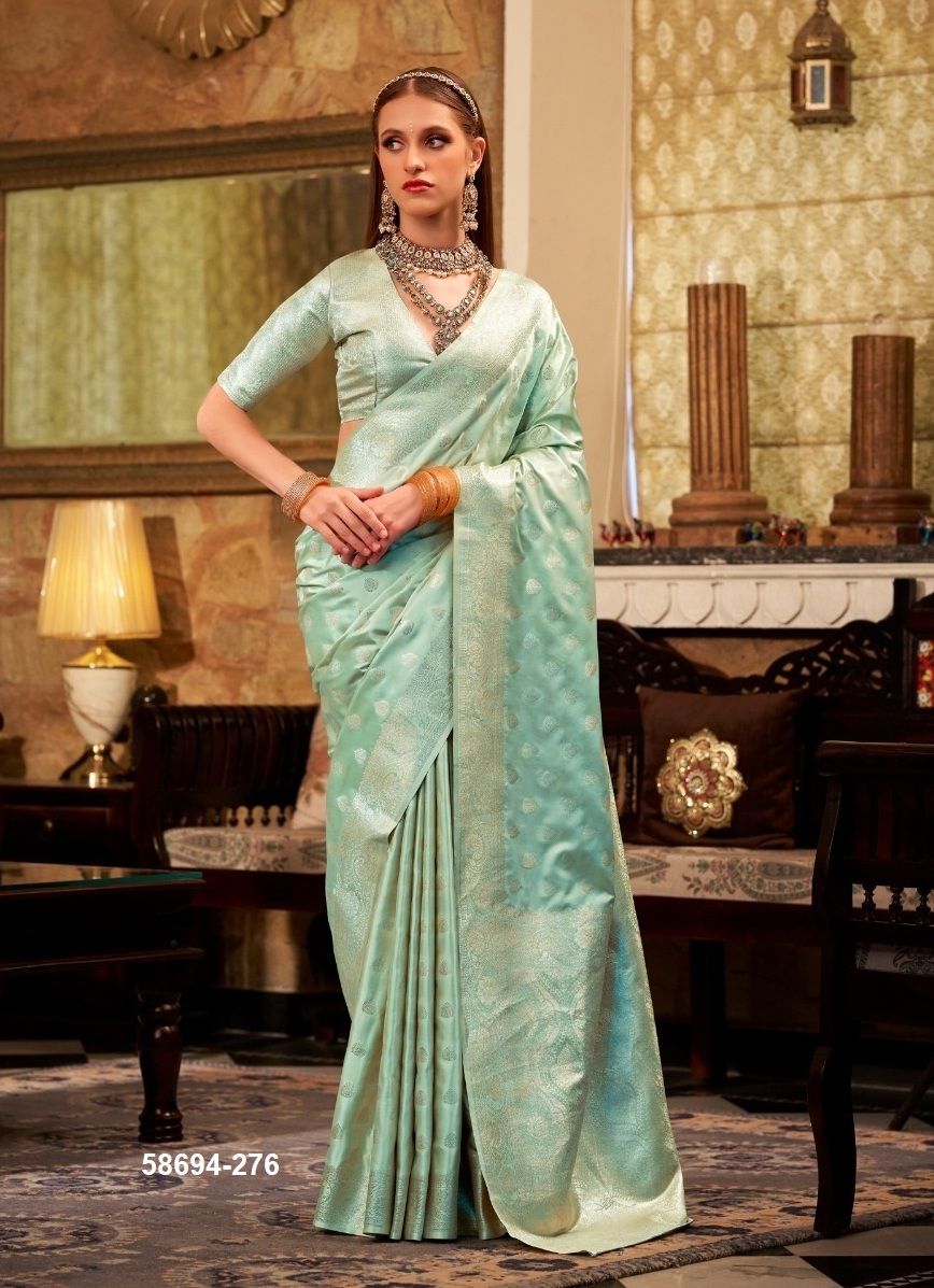 SHELLA GOLD - Catalog # 58694 (Set of 6 Sarees) by Brand DESI MUSE