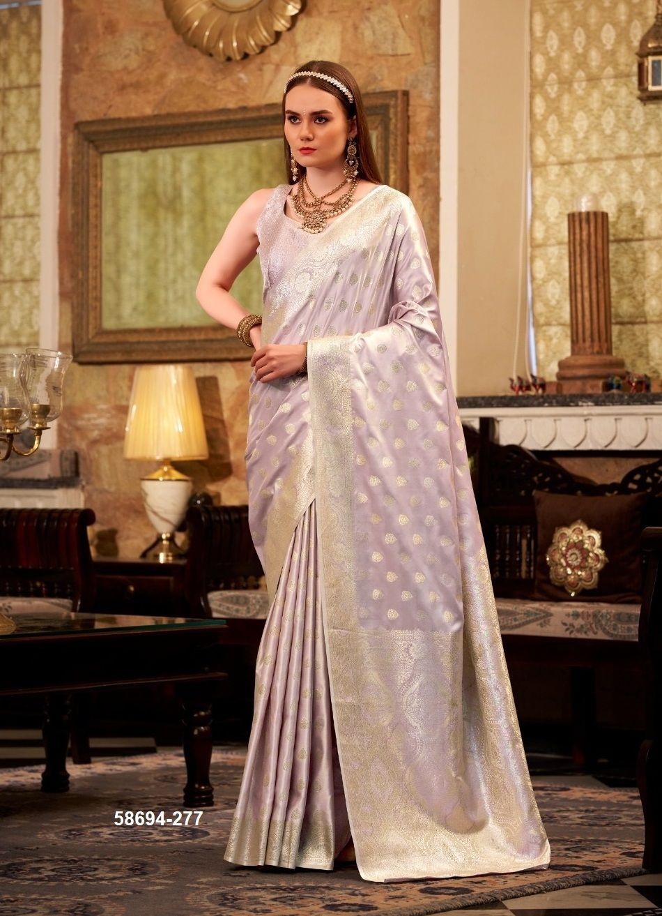 SHELLA GOLD - Catalog # 58694 (Set of 6 Sarees) by Brand DESI MUSE