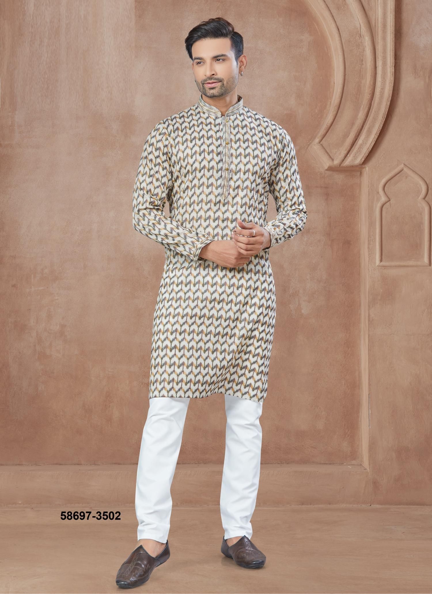 WEDDING COLLECTION 35 - Catalog # 58697 (Set of 9 Men's Ethnic Wear) by Brand DESI MUSE