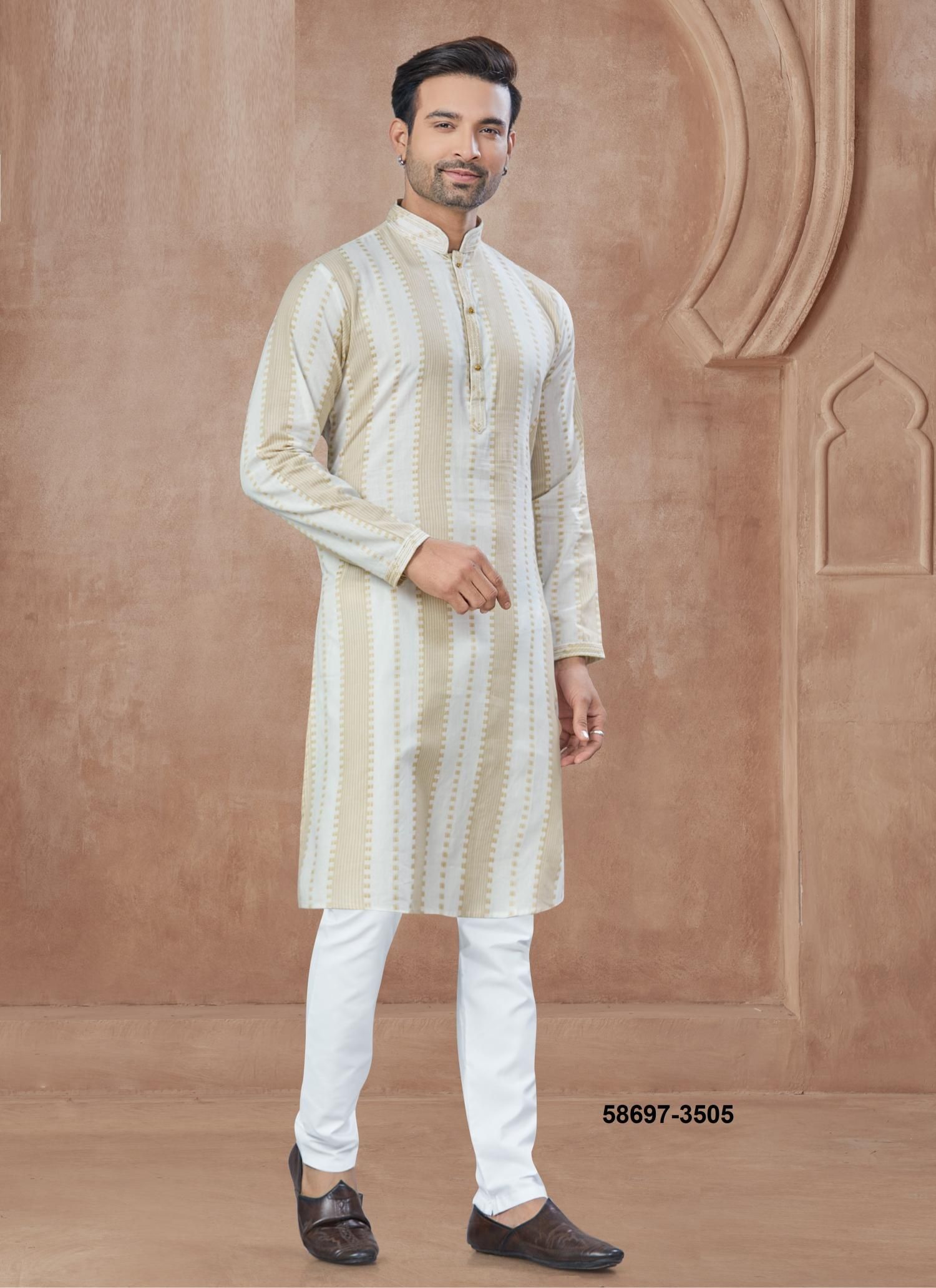 WEDDING COLLECTION 35 - Catalog # 58697 (Set of 9 Men's Ethnic Wear) by Brand DESI MUSE