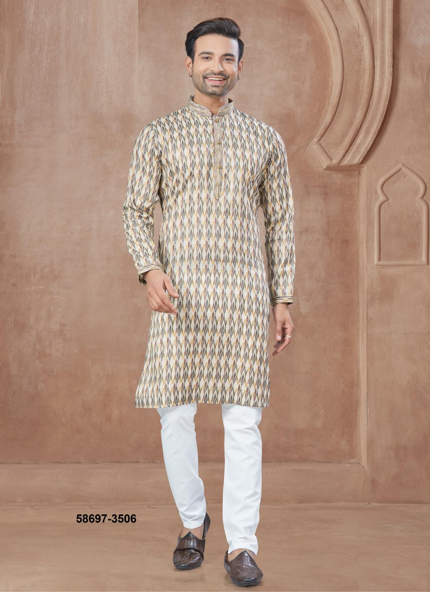 WEDDING COLLECTION 35 - Catalog # 58697 (Set of 9 Men's Ethnic Wear) by Brand DESI MUSE