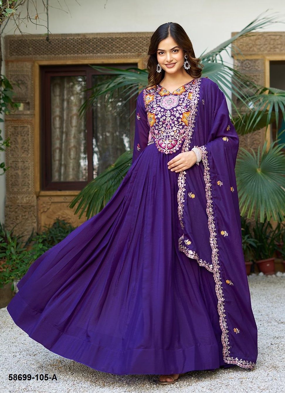 open lace back dress Jovani 40647 Prom Dress - Purple