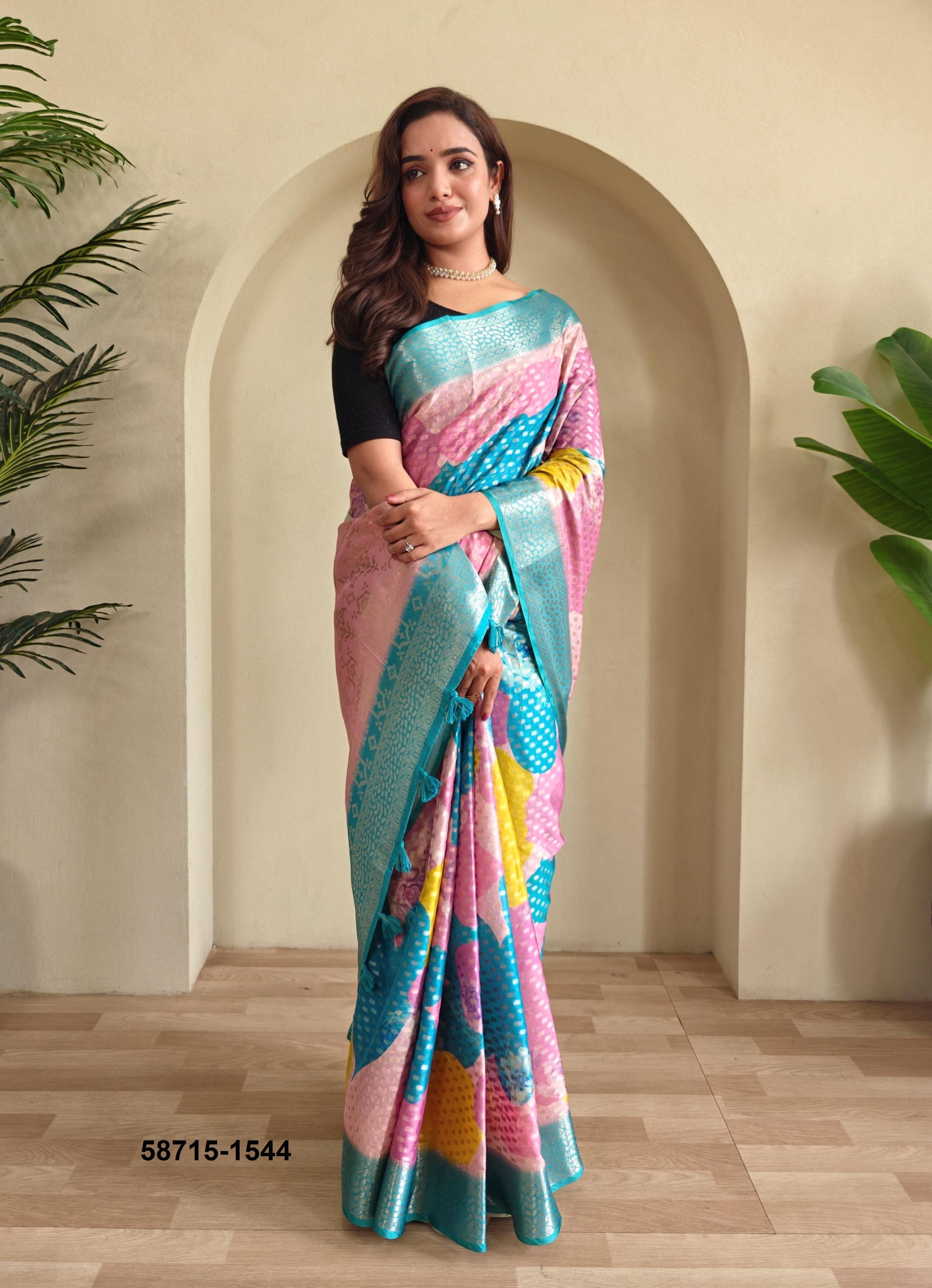 MARIGOLD - Catalog # 58715 (Set of 4 Sarees) by Brand DESI MUSE