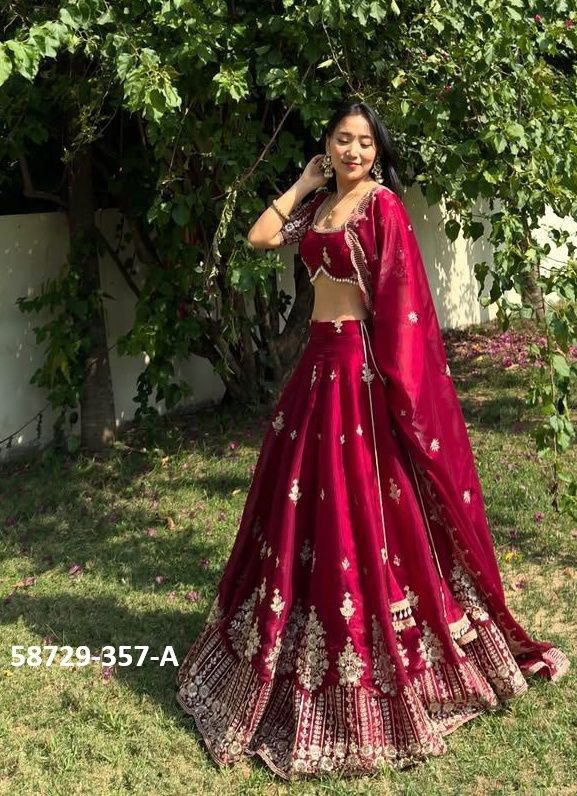 SERIES 357 - Catalog # 58729 (Set of 2 Semi-Stitched Lehengas) by Brand DESI MUSE SERIES 357 - Catalog # 58729 (Set of 2 Semi-Stitched Lehengas) by Brand DESI MUSE