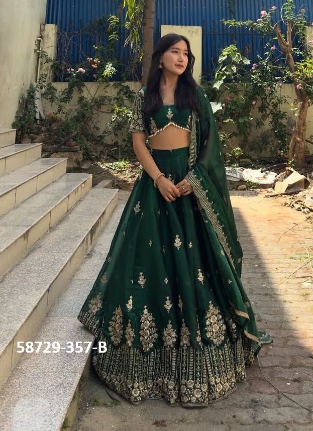 SERIES 357 - Catalog # 58729 (Set of 2 Semi-Stitched Lehengas) by Brand DESI MUSE SERIES 357 - Catalog # 58729 (Set of 2 Semi-Stitched Lehengas) by Brand DESI MUSE