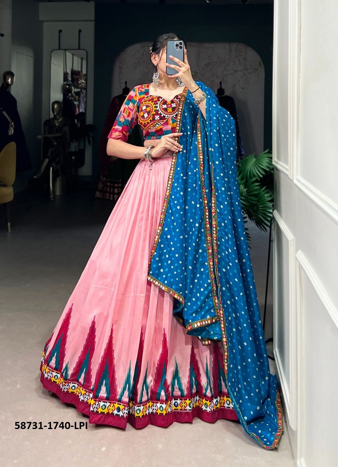 SERIES 1740 - Catalog # 58731 (Set of 2 Semi-Stitched Lehengas) by Brand DESI MUSE SERIES 1740 - Catalog # 58731 (Set of 2 Semi-Stitched Lehengas) by Brand DESI MUSE