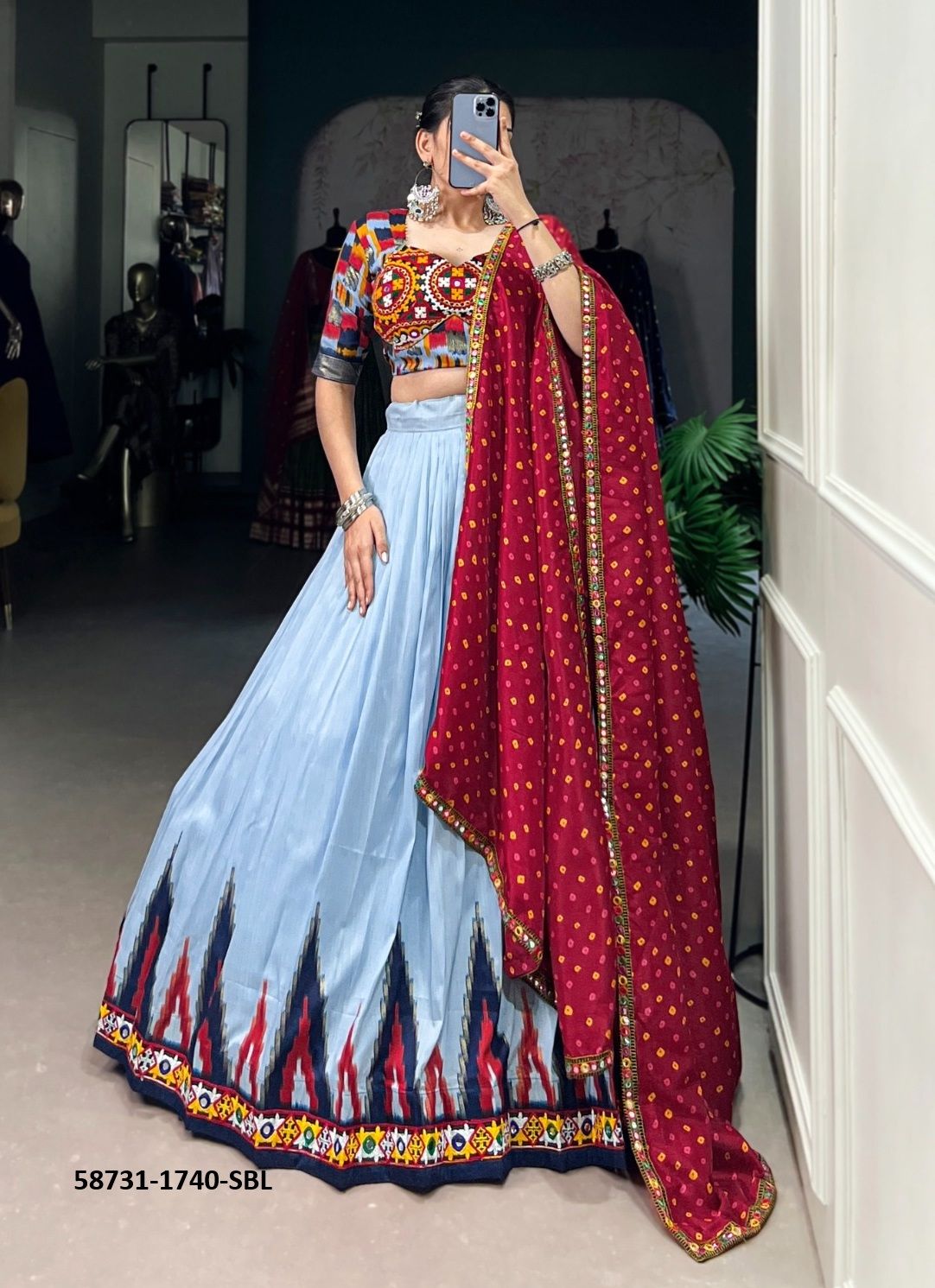 SERIES 1740 - Catalog # 58731 (Set of 2 Semi-Stitched Lehengas) by Brand DESI MUSE SERIES 1740 - Catalog # 58731 (Set of 2 Semi-Stitched Lehengas) by Brand DESI MUSE