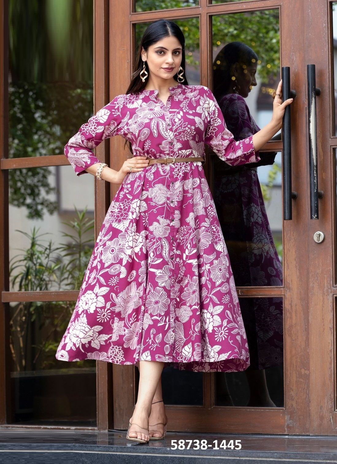 BELT 21 - Catalog # 58738 (Set of 6 Readymade Women's Kurtis / Tops) by Brand MITTOO