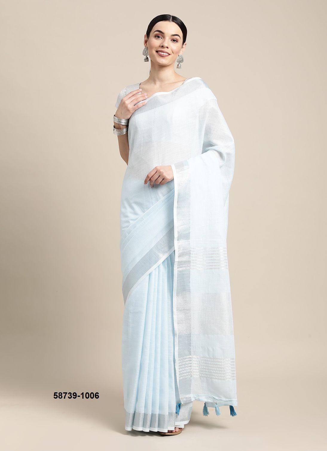 FINLAND - Catalog # 58739 (Set of 8 Sarees) by Brand DESI MUSE