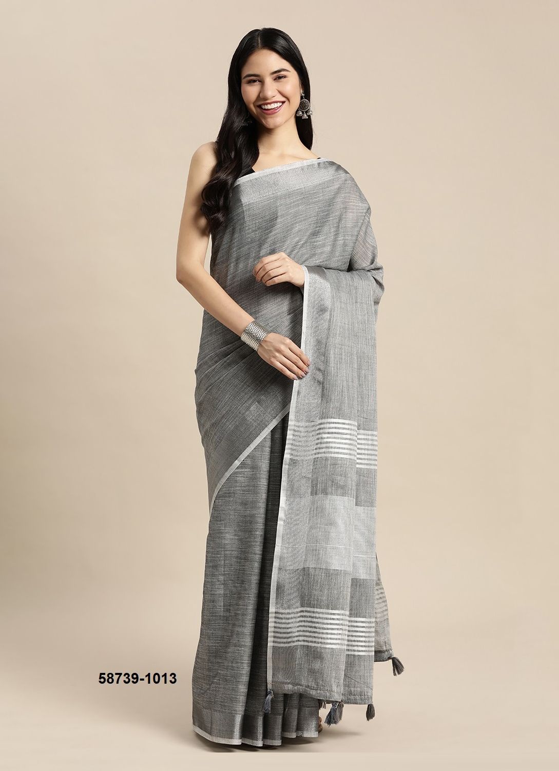 FINLAND - Catalog # 58739 (Set of 8 Sarees) by Brand DESI MUSE