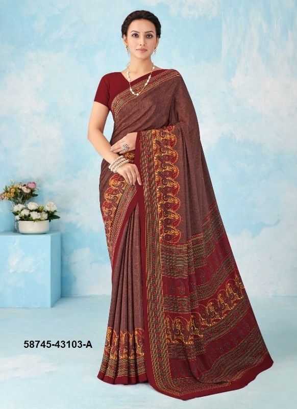 VIVANTA SILK 46 - Catalog # 58745 (Set of 12 Sarees) by Brand RUCHI SAREES