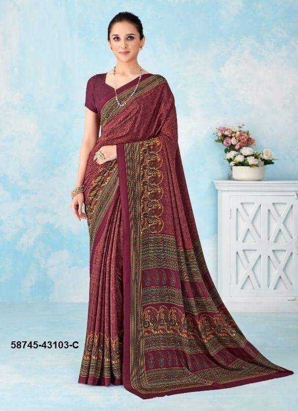 VIVANTA SILK 46 - Catalog # 58745 (Set of 12 Sarees) by Brand RUCHI SAREES