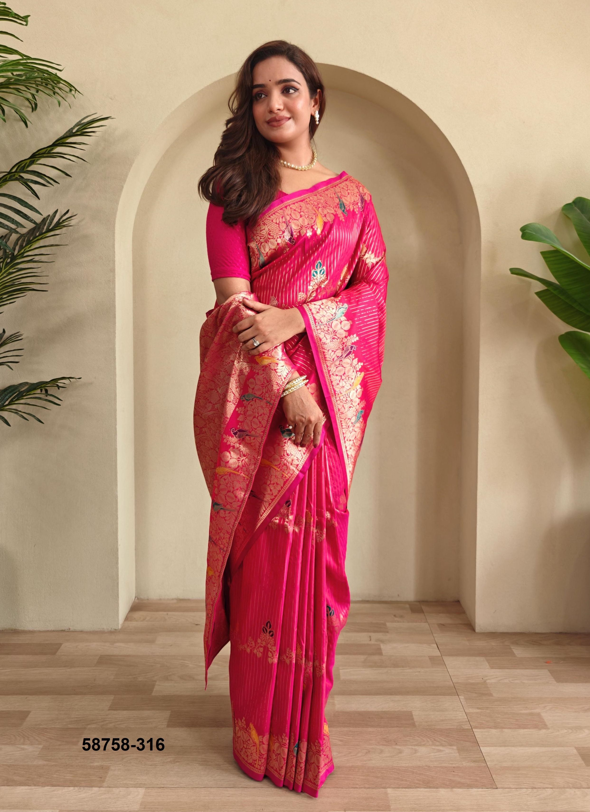 AANVI - Catalog # 58758 (Set of 6 Sarees) by Brand DESI MUSE