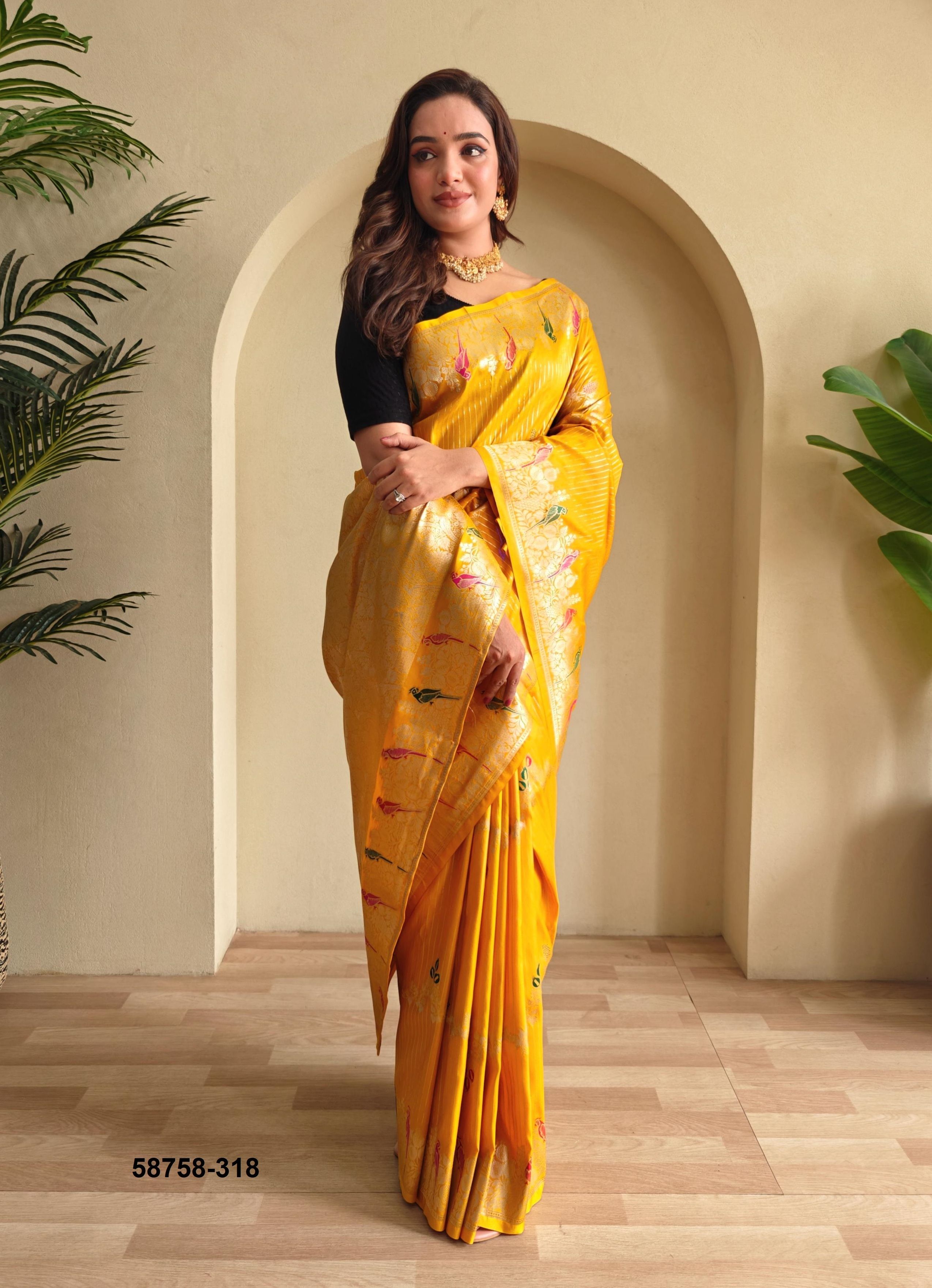 AANVI - Catalog # 58758 (Set of 6 Sarees) by Brand DESI MUSE