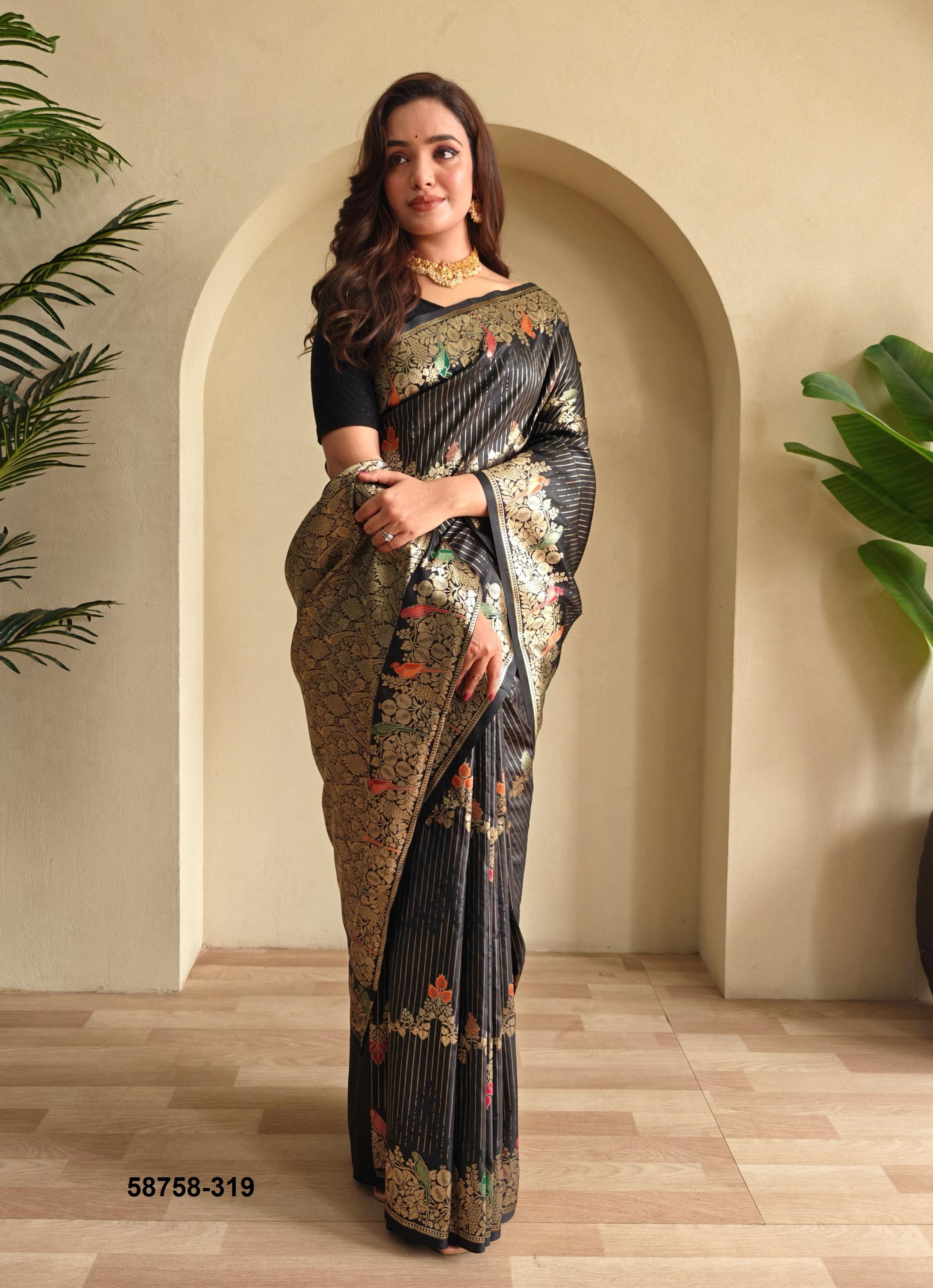 AANVI - Catalog # 58758 (Set of 6 Sarees) by Brand DESI MUSE