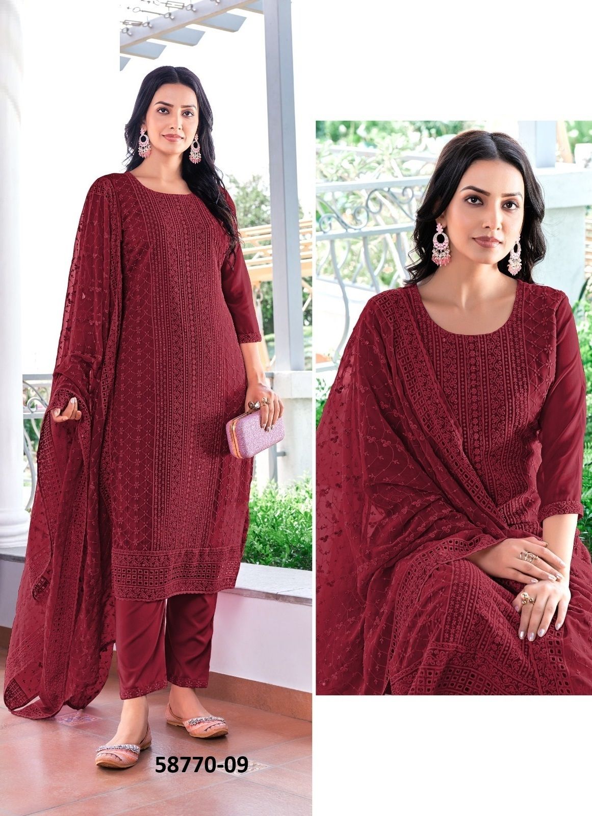 SIYA - Catalog # 58770 (Set of 4 SIZE-SETS [Readymade Salwar Suits]) by Brand TUNIC HOUSE
