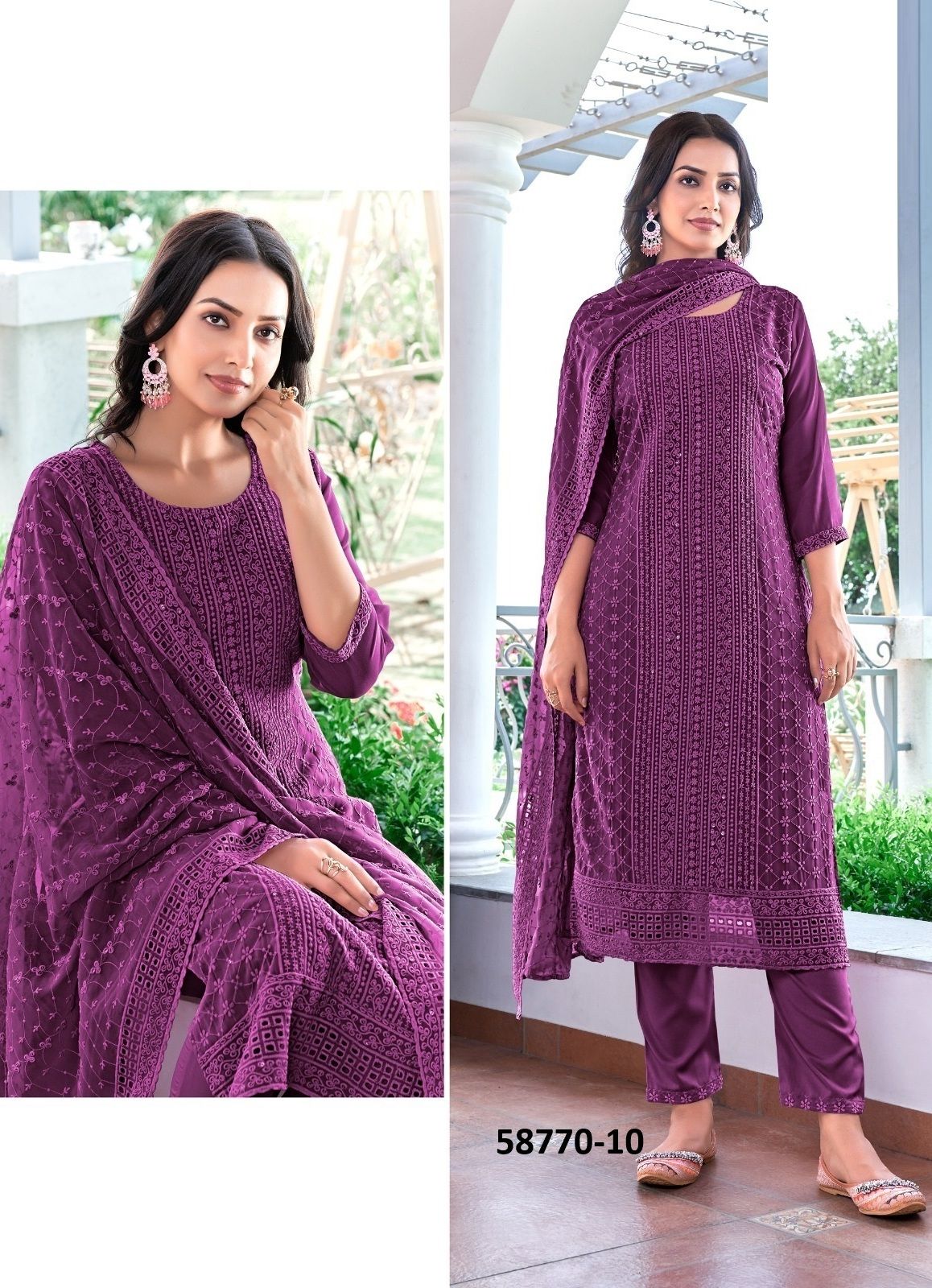SIYA - Catalog # 58770 (Set of 4 SIZE-SETS [Readymade Salwar Suits]) by Brand TUNIC HOUSE