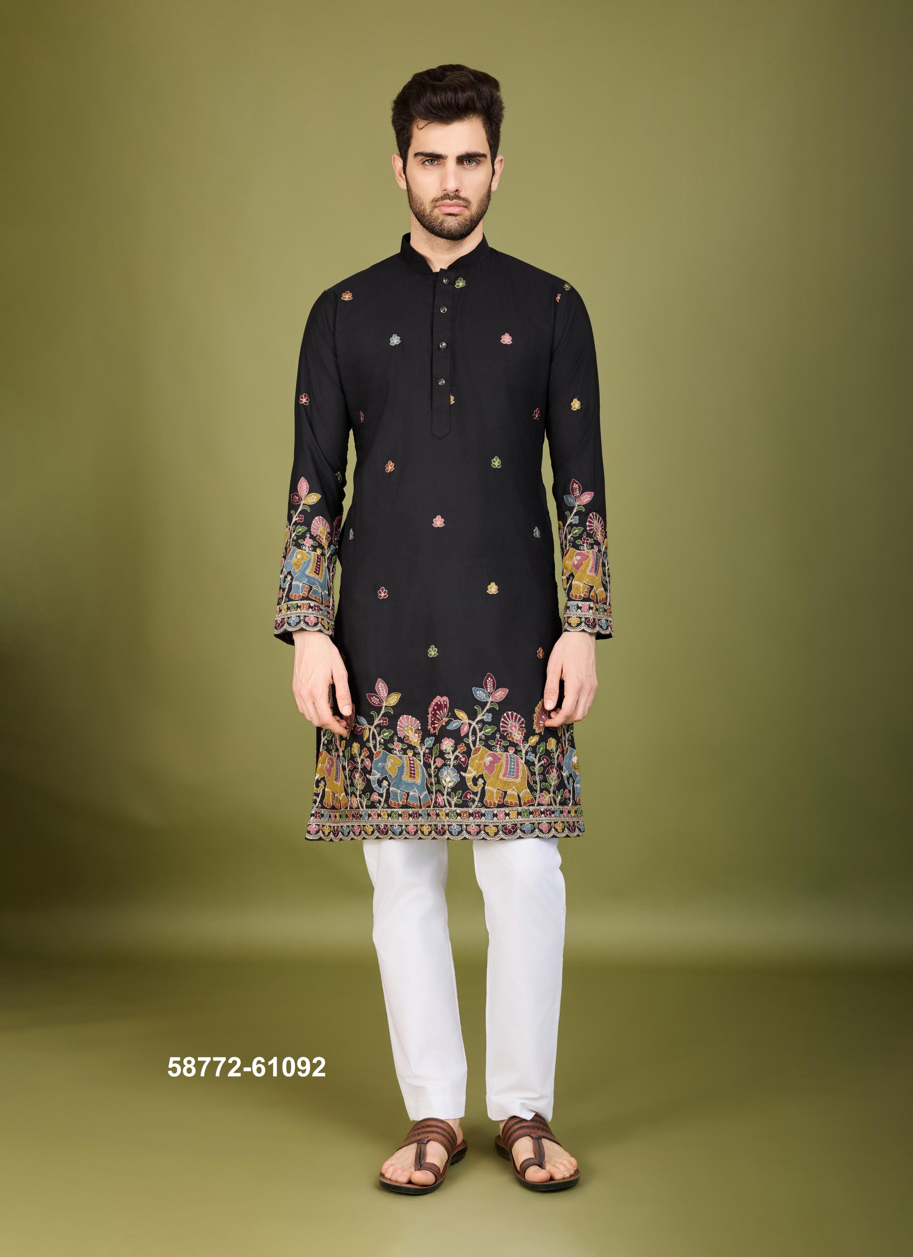VASTRA VOGUE - Catalog # 58772 (Set of 5 Men's Ethnic Wear) by Brand DESI MUSE