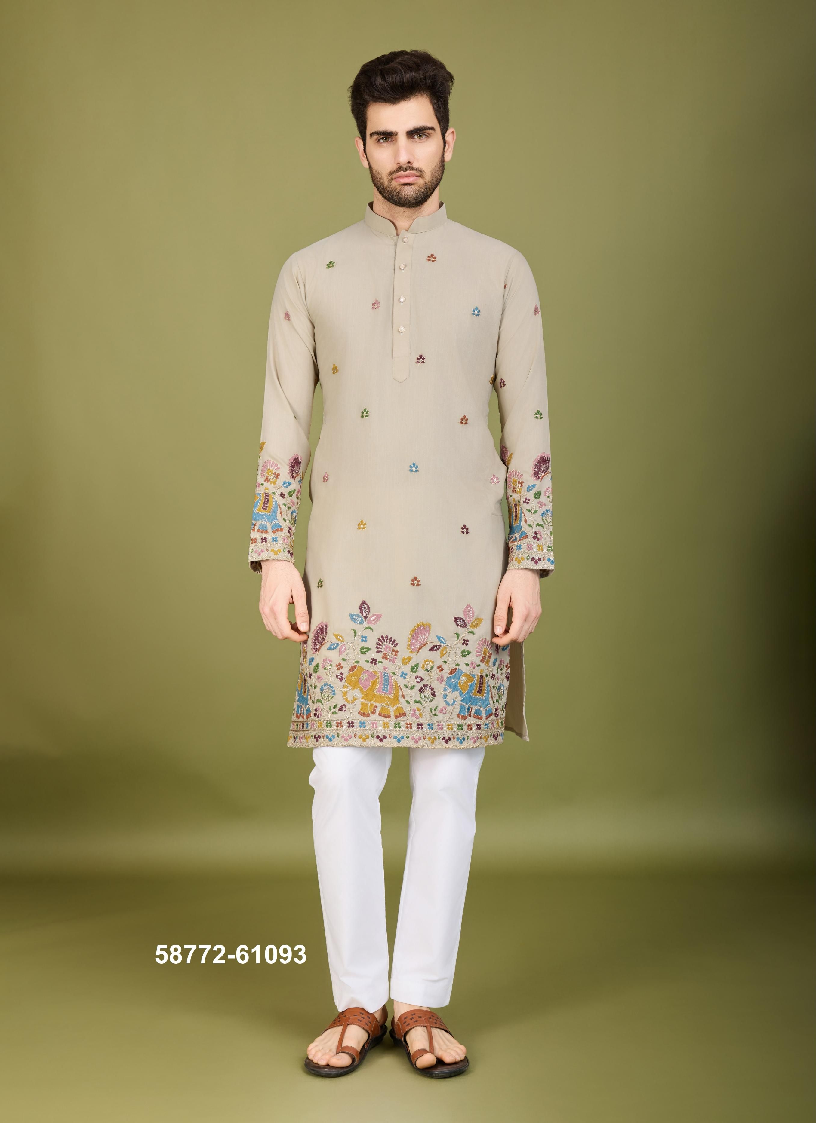 VASTRA VOGUE - Catalog # 58772 (Set of 5 Men's Ethnic Wear) by Brand DESI MUSE