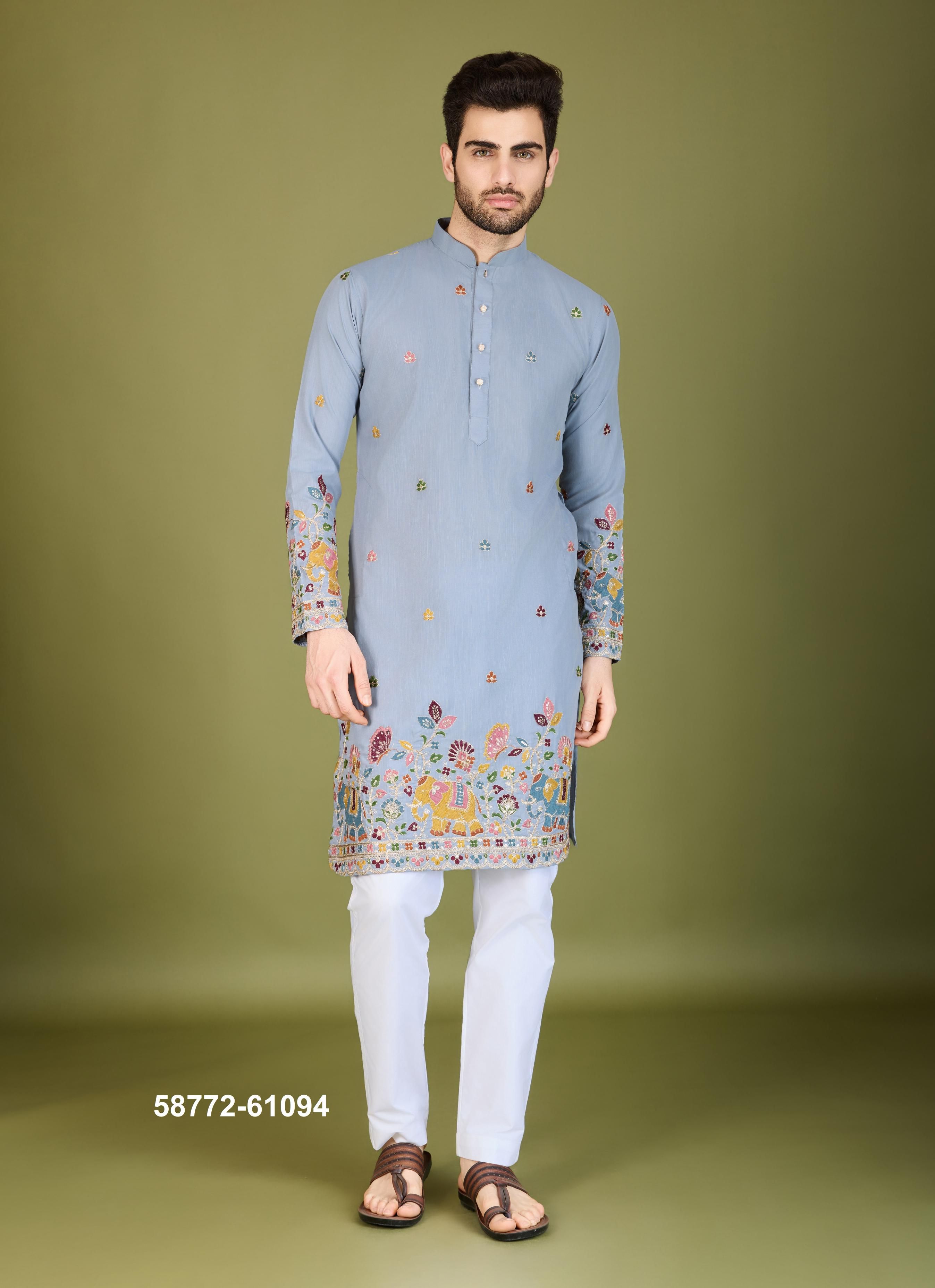 VASTRA VOGUE - Catalog # 58772 (Set of 5 Men's Ethnic Wear) by Brand DESI MUSE