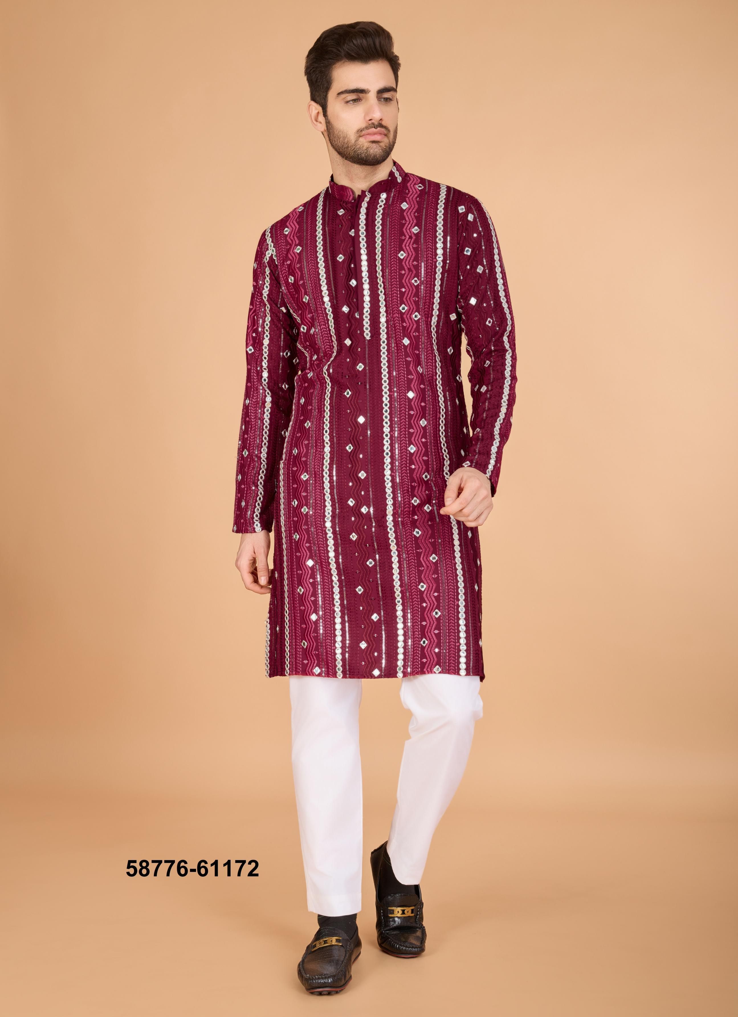 MODERN ETHNICS 3 - Catalog # 58776 (Set of 7 Men's Ethnic Wear) by Brand DESI MUSE