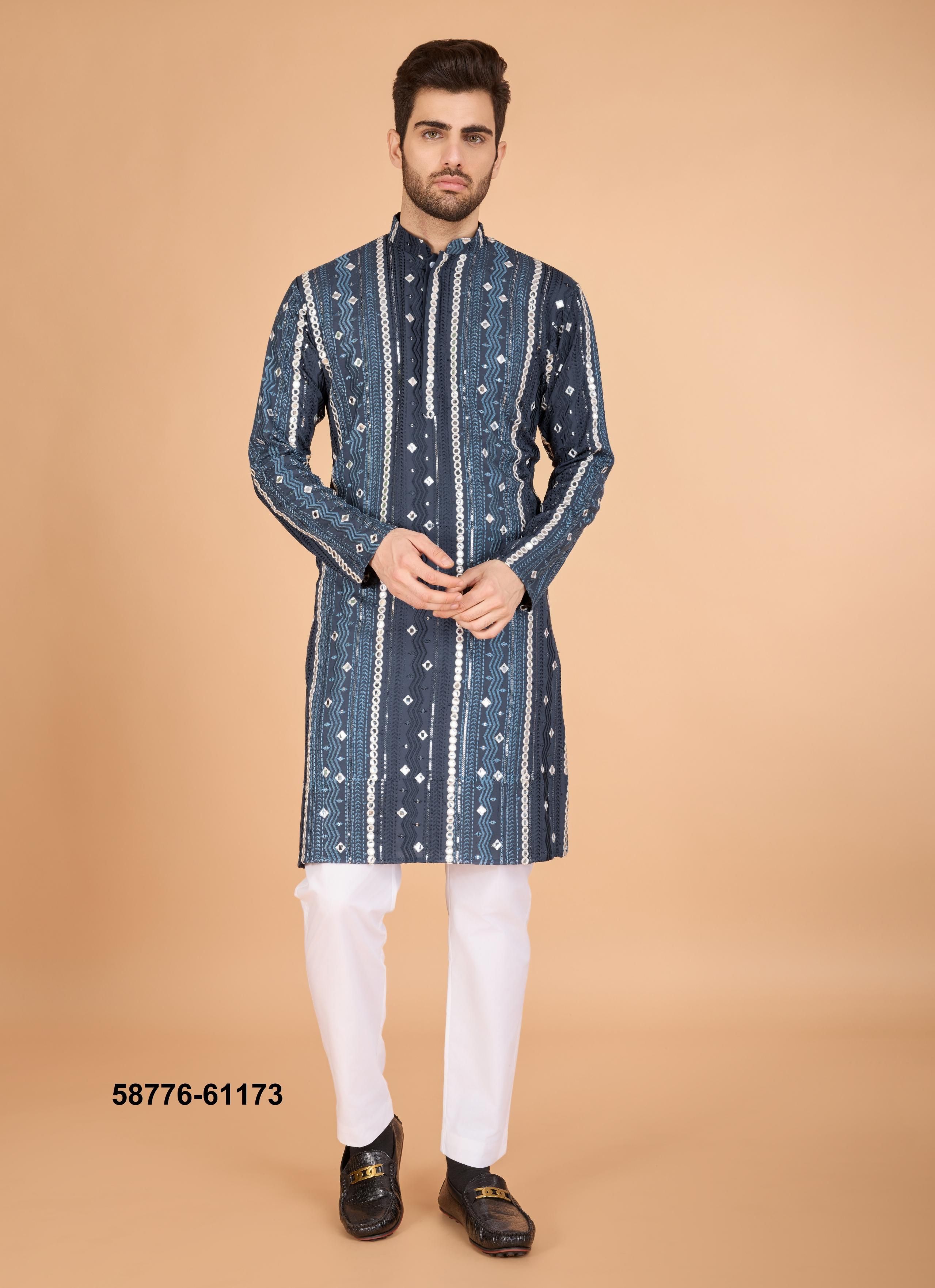 MODERN ETHNICS 3 - Catalog # 58776 (Set of 7 Men's Ethnic Wear) by Brand DESI MUSE