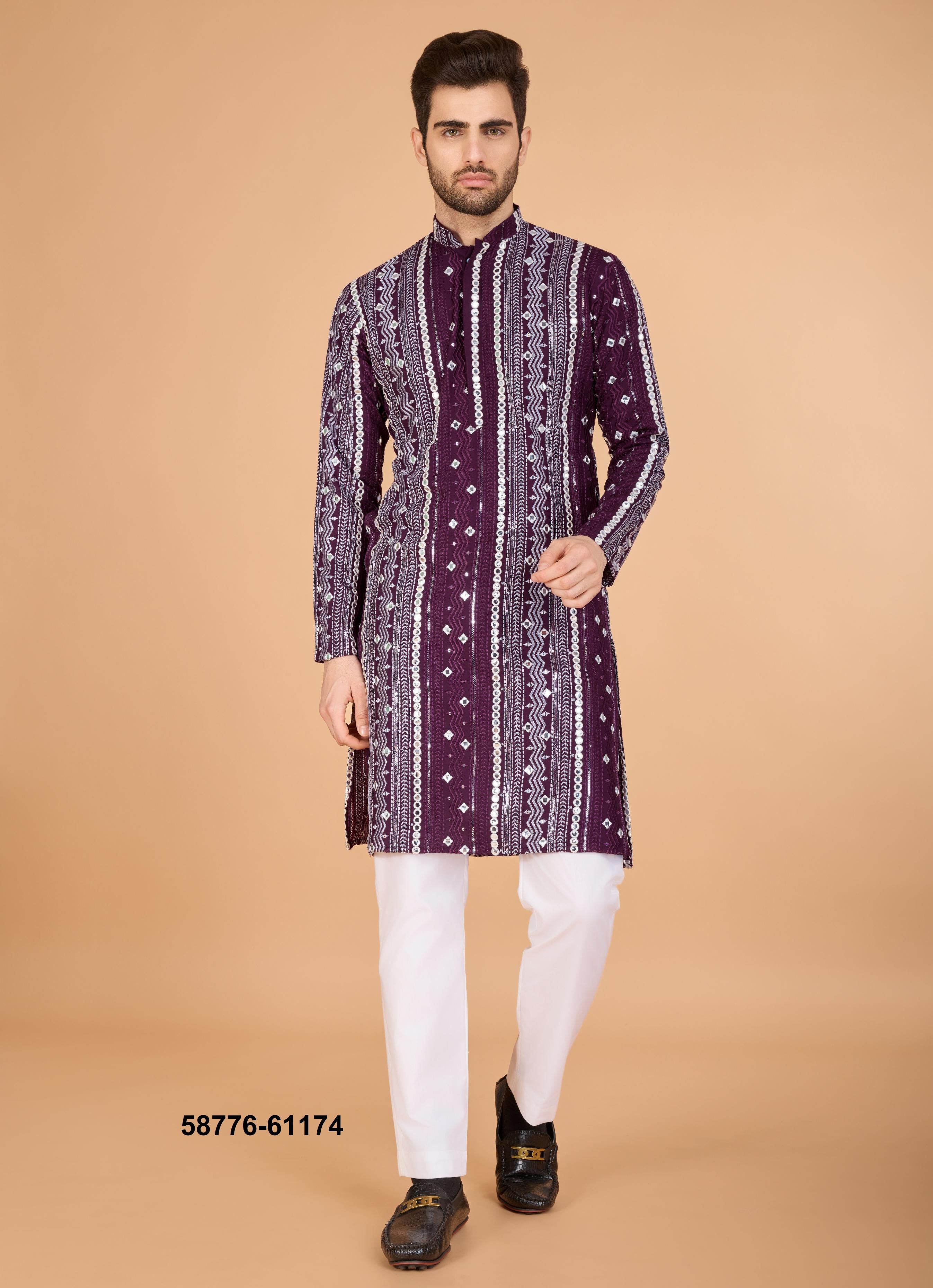 MODERN ETHNICS 3 - Catalog # 58776 (Set of 7 Men's Ethnic Wear) by Brand DESI MUSE
