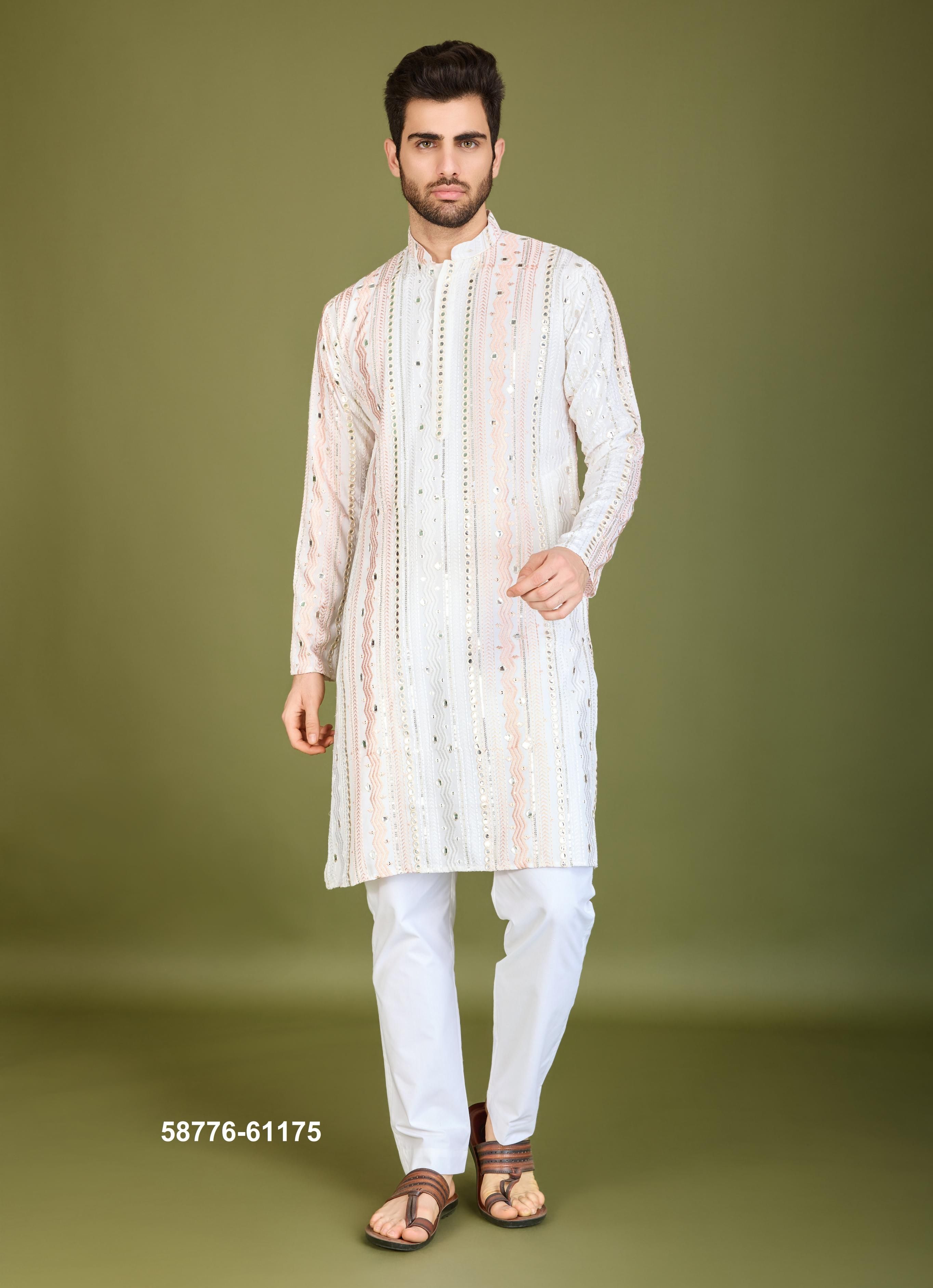 MODERN ETHNICS 3 - Catalog # 58776 (Set of 7 Men's Ethnic Wear) by Brand DESI MUSE