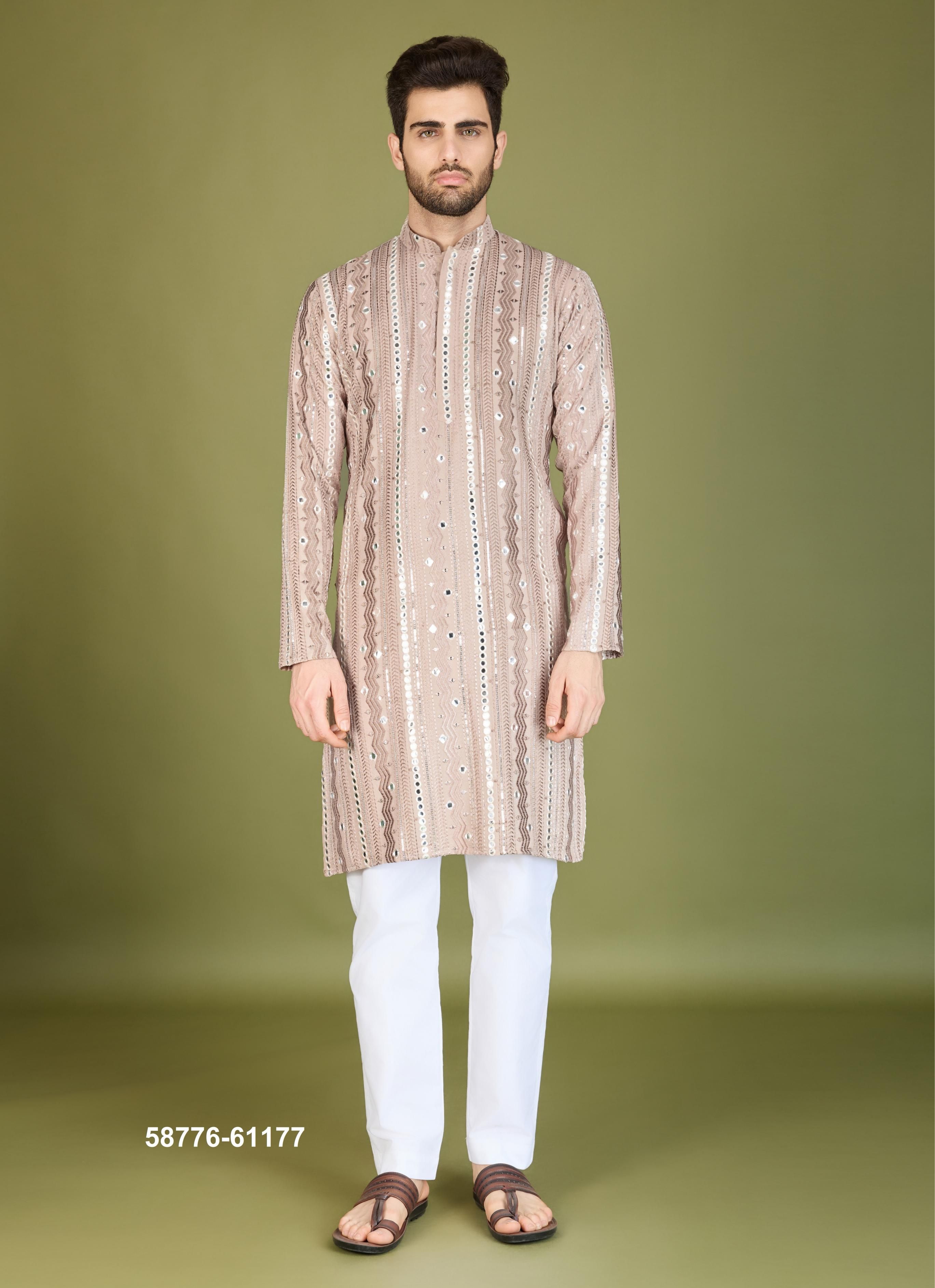 MODERN ETHNICS 3 - Catalog # 58776 (Set of 7 Men's Ethnic Wear) by Brand DESI MUSE